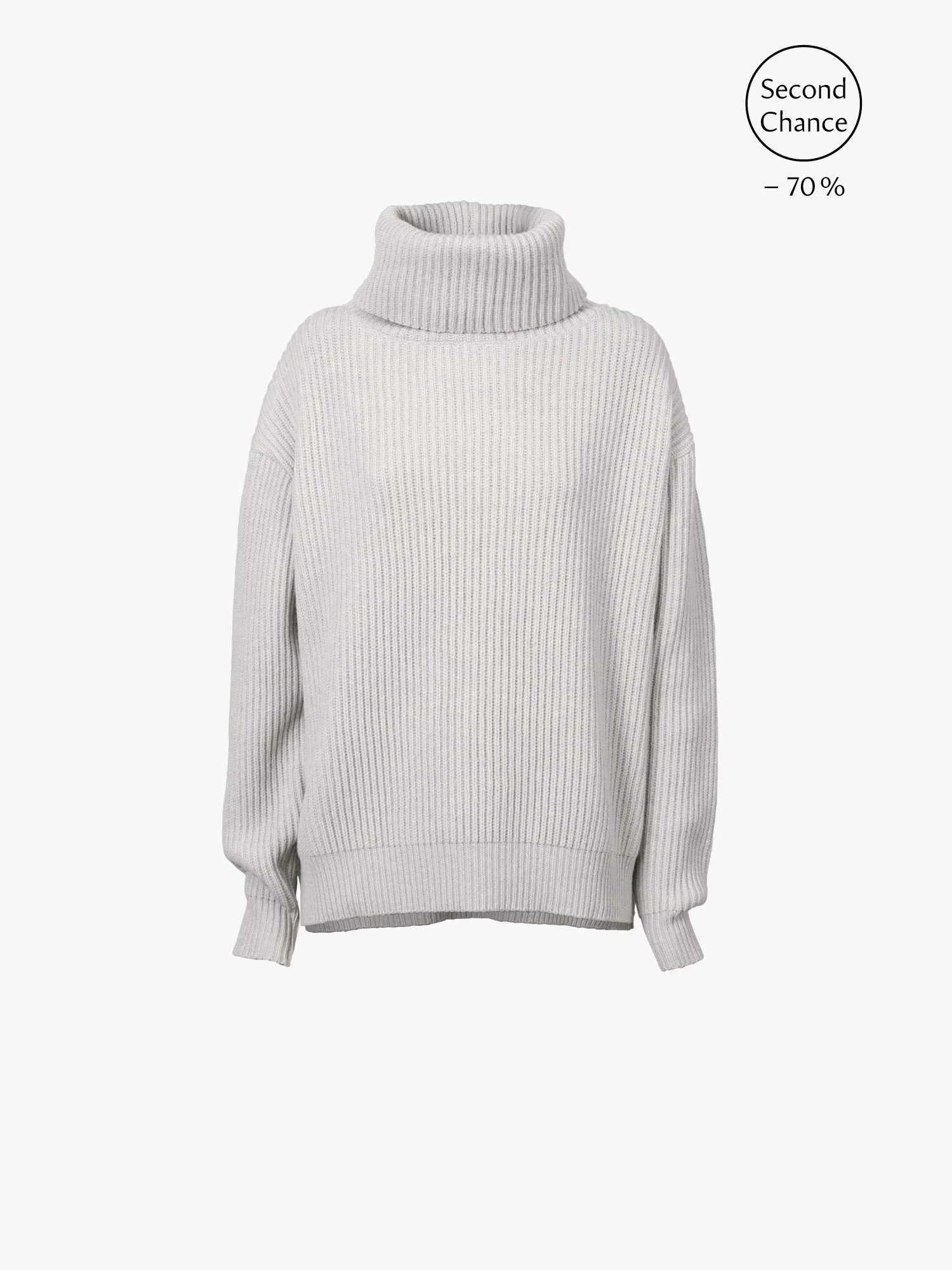 Turtleneck 12.24 Superfine Merino/Cashmere Hellgrau mel.