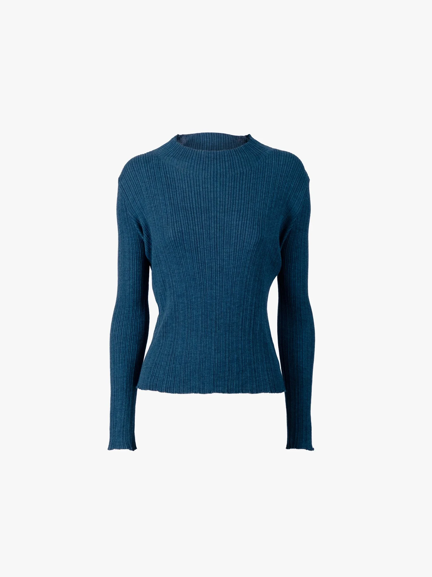 Turtleneck 7 Superfine Merino Petrol mel.