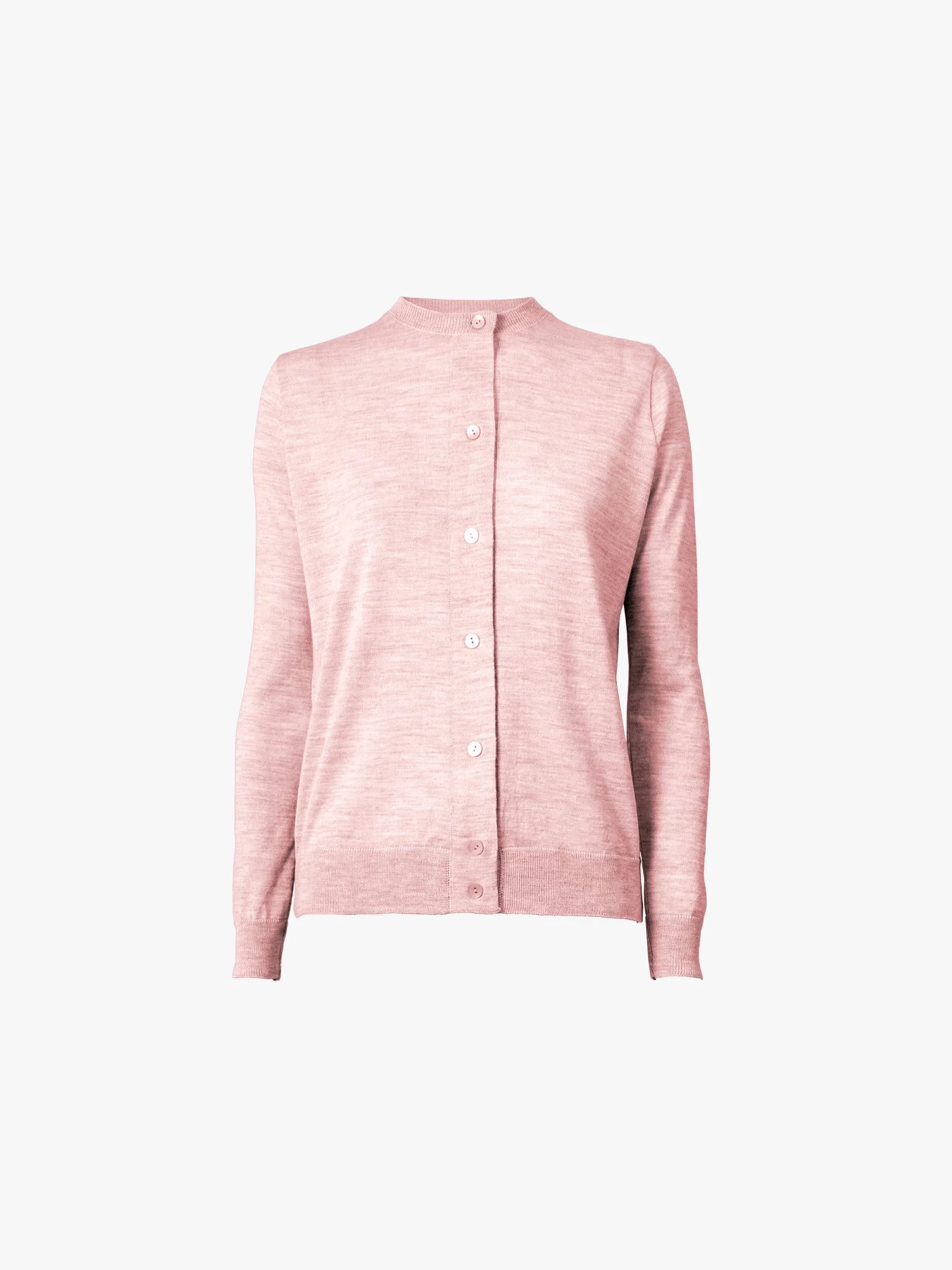 Cardigan 5 Superfine Merino Rosa mel.