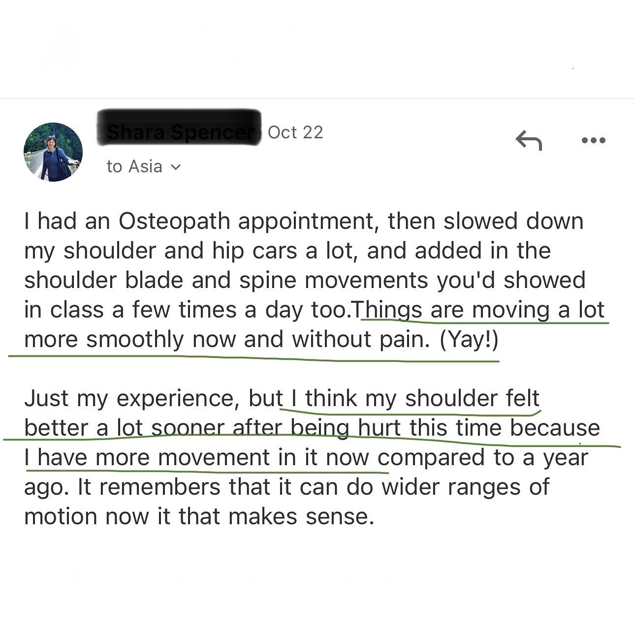 Better movement doesn&rsquo;t guarantee you won&rsquo;t get injured; it makes you better able to recover from the ebbs and flows of being human. Plenty of things - hormones, diseases, genetics, continuing to do things you love but are hard on your bo