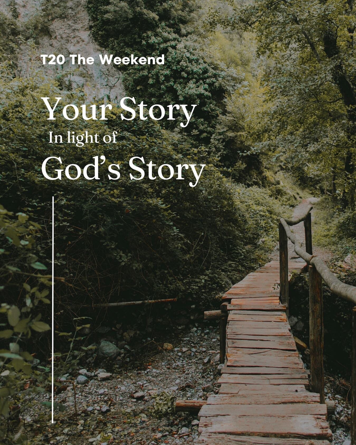 The T20 Lead team has been praying and preparing for The Weekend 2023 and we are excited to finally introduce to you the focus for T20&rsquo;s The Weekend retreat! This year at The Weekend we will be learning to &lsquo;See our Story in light of God&r