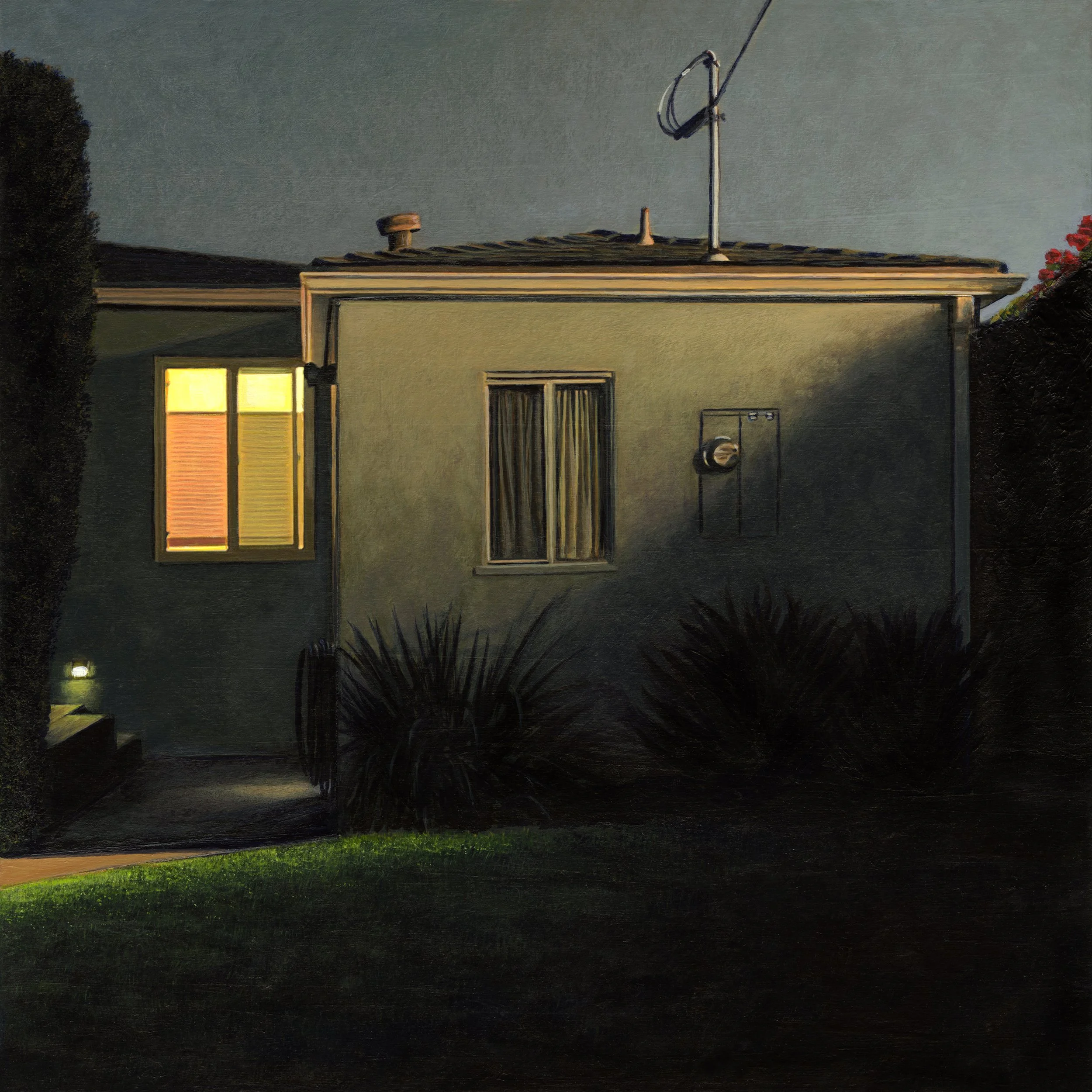Backyard Night, 10"x10", 2026
   original available at  Nahcotta   , Portsmouth, NH