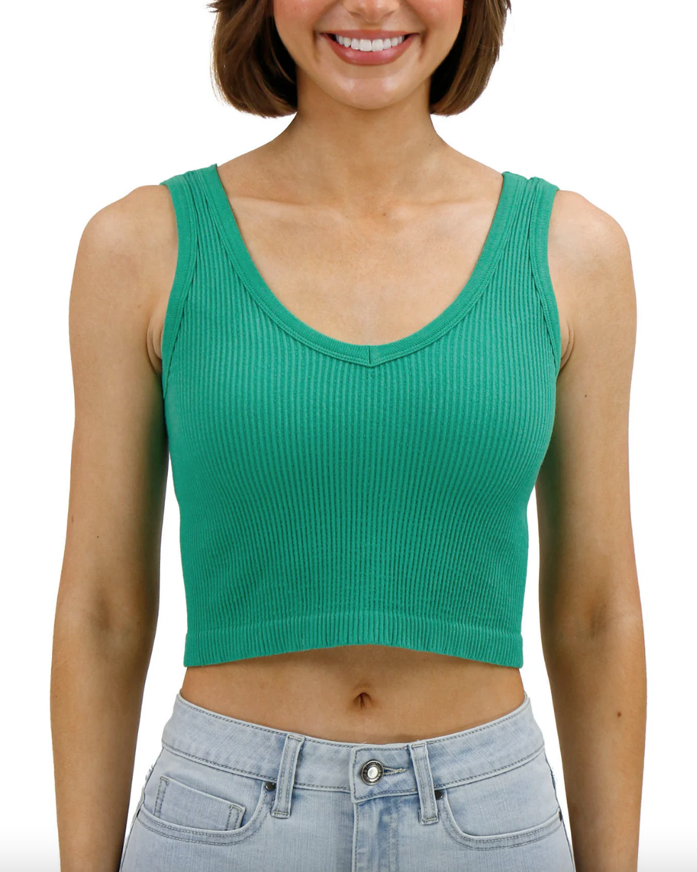 Grace & Lace V-Neck Brami Spearmint