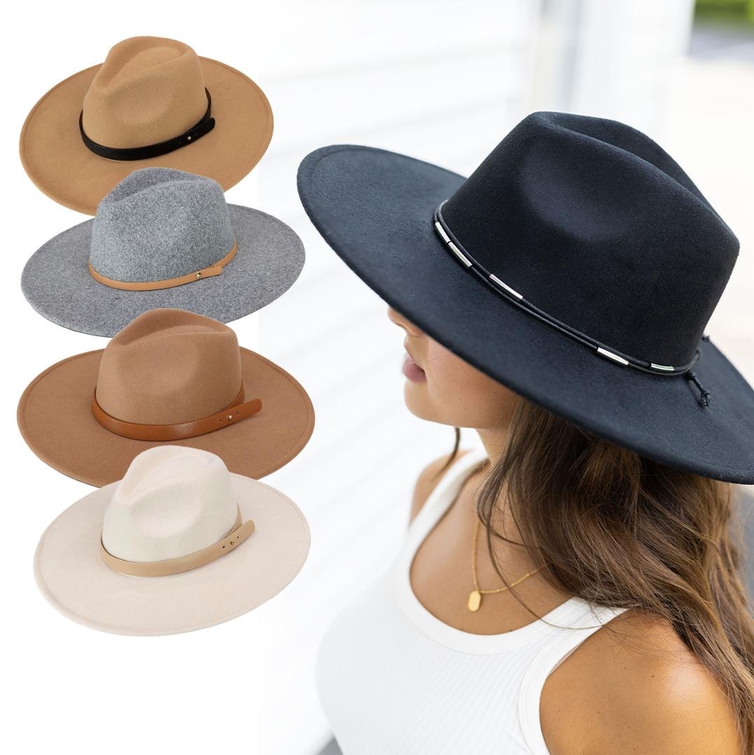Grace & Lace Wide Brim Felt Hat