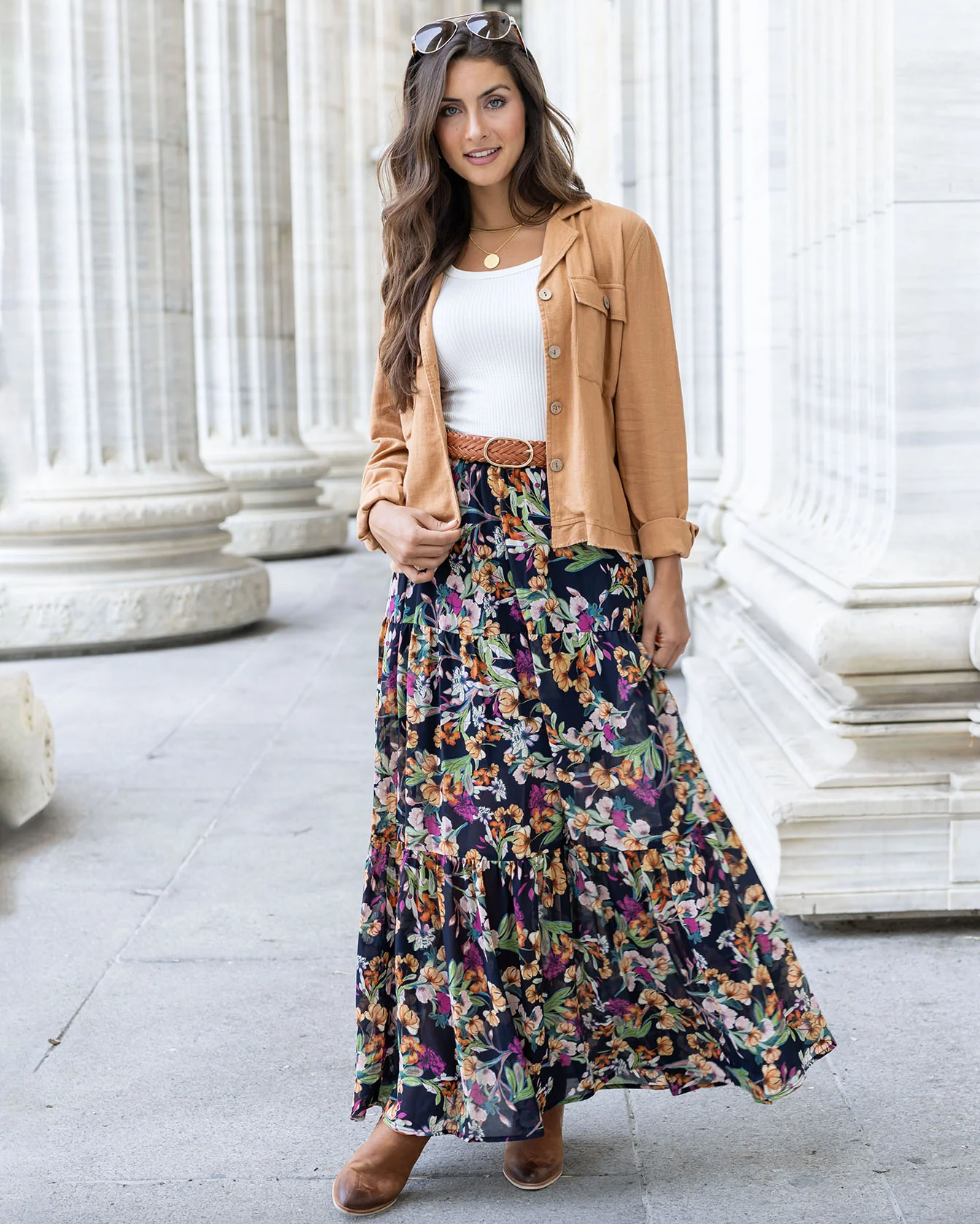 Floral Ankle Skirt Outfits Maxi Skirt Outfits For Church Grace