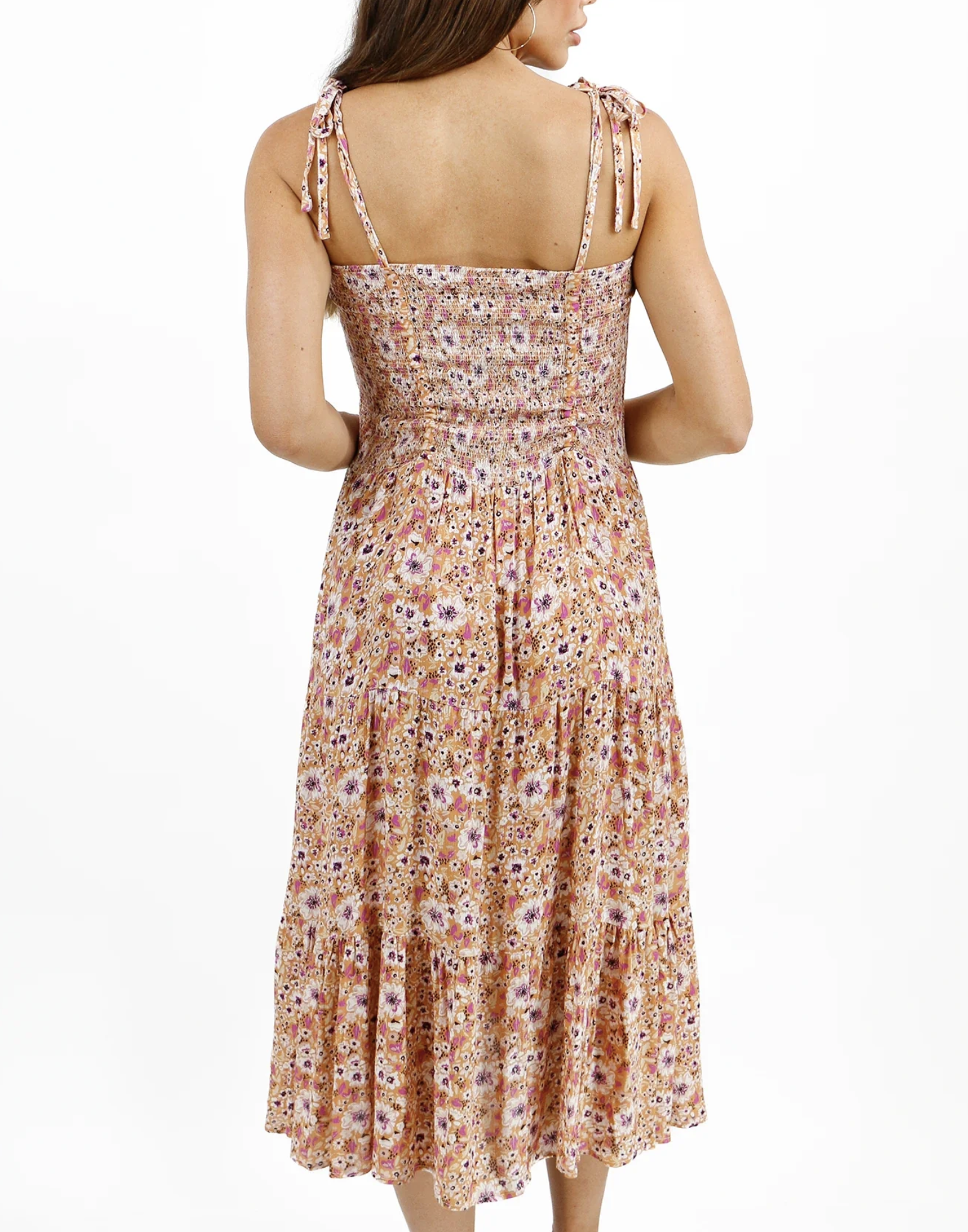 Grace & Lace Convertible Floral Maxi Skirt in Golden Floral