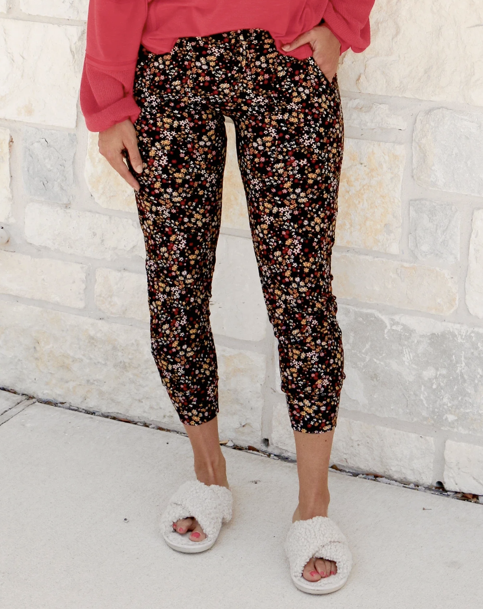 Grace & Lace Summer Weight Live-In Loungers aka Loggers Ditsy Floral