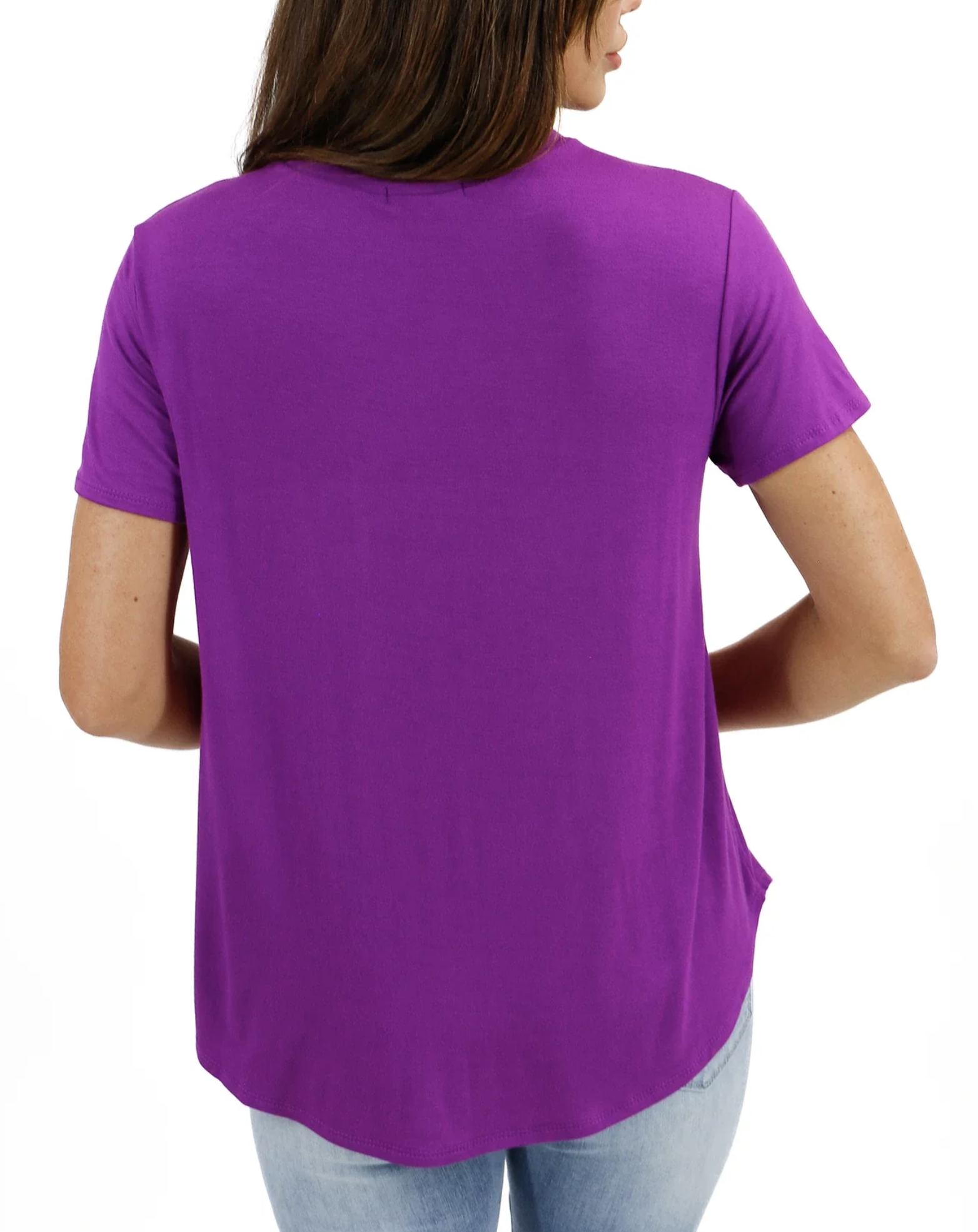 Grace & Lace Perfect Pocket Tee Violet Purple