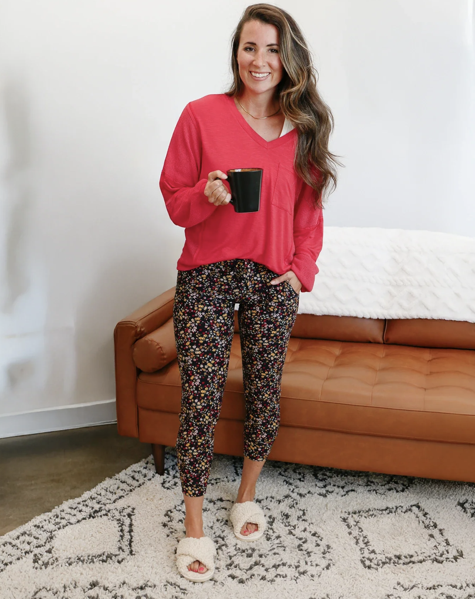 Grace & Lace Summer Weight Live-In Loungers aka Loggers Ditsy Floral
