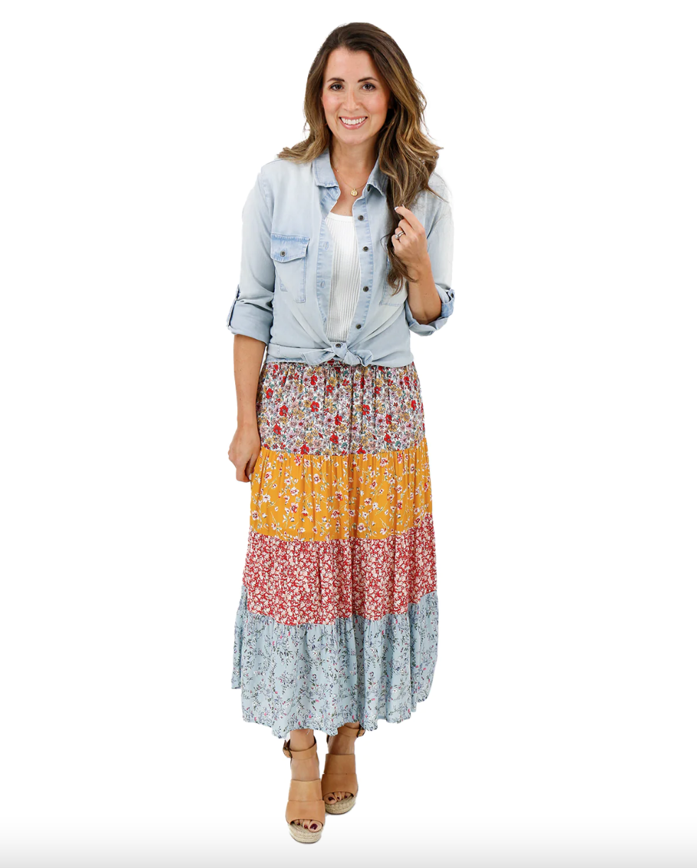 Grace & Lace Go-To Tiered Skirt