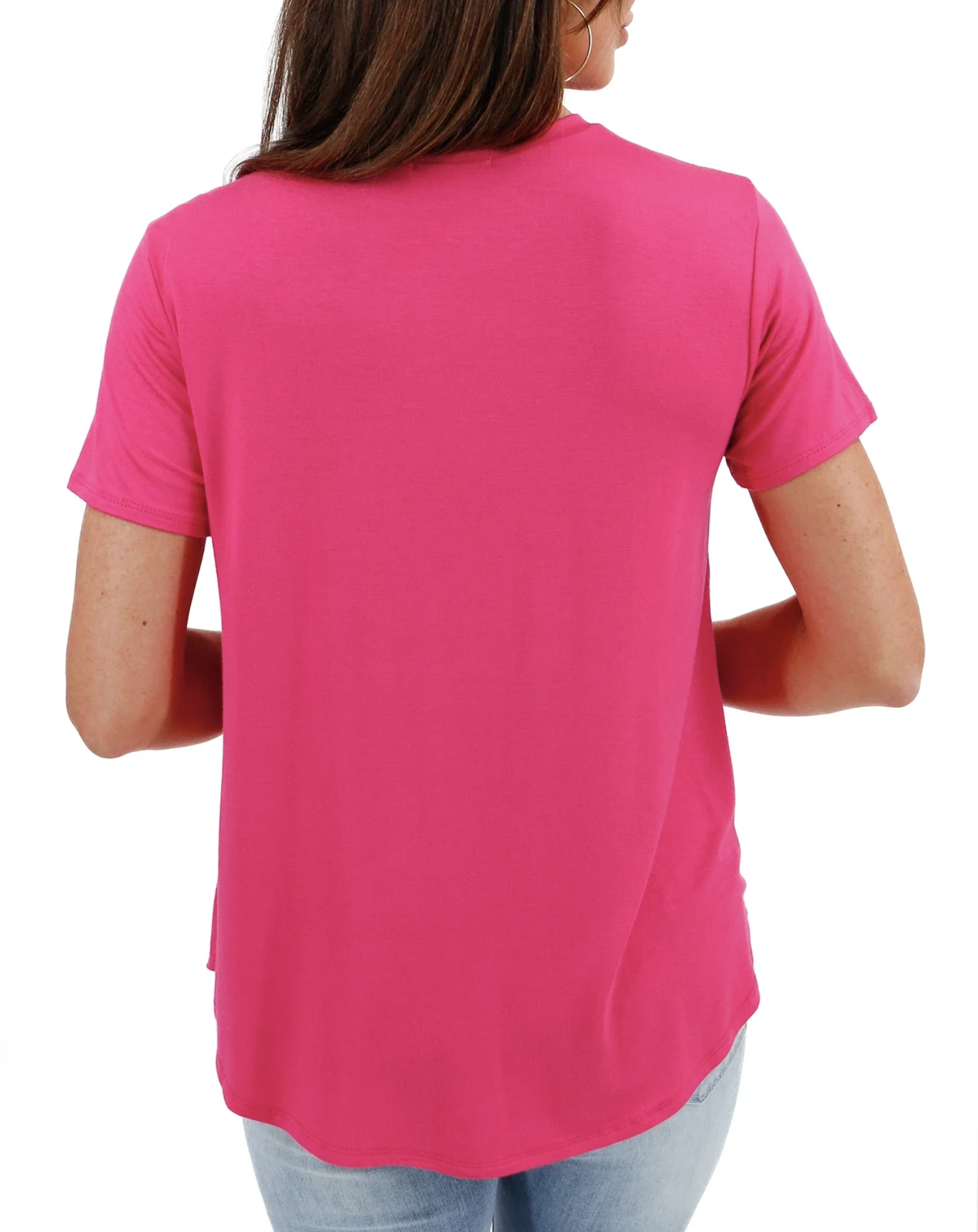 Grace & Lace Perfect Pocket Tee Summer Pink