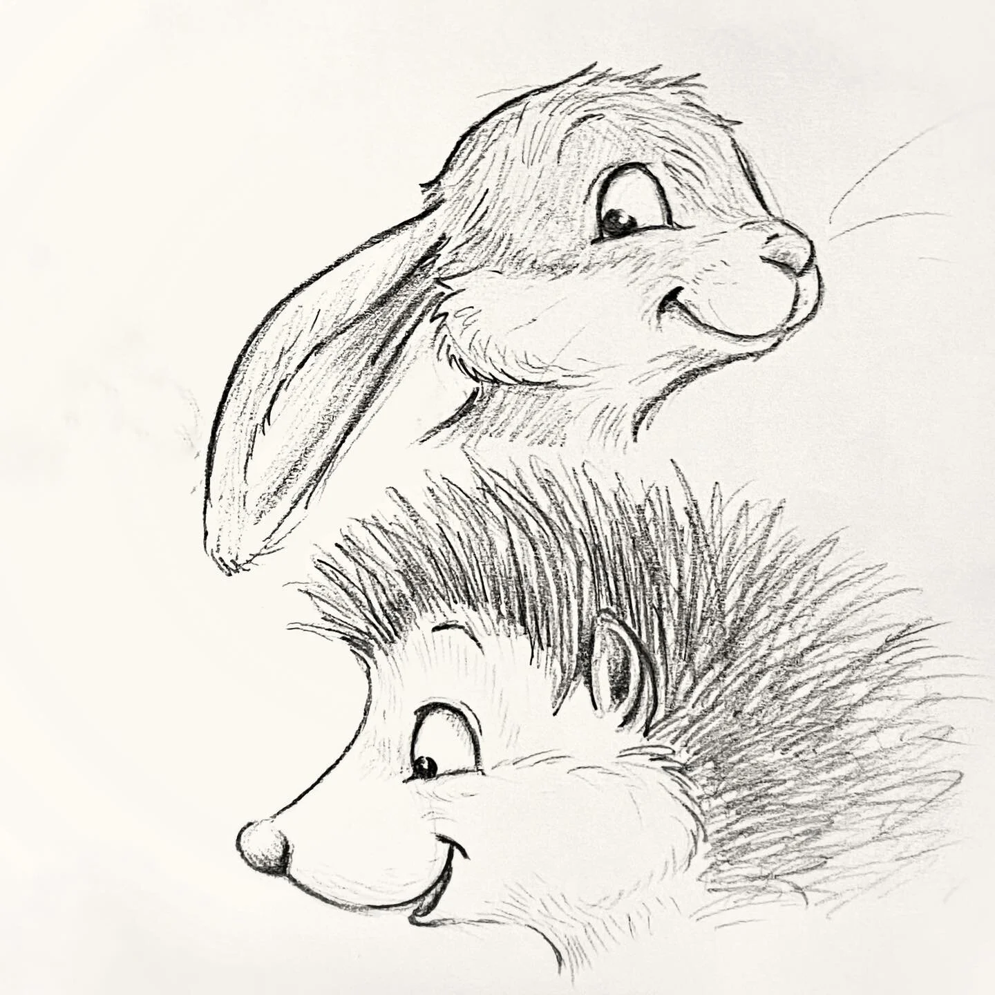 A couple of woodland characters from last week ✏️🐰🦔

#woodlandartist #hannahnichollsart #woodlandwhimsy #kidlitart #naturesketch #naturedoodle #cosycornerart #woodlandwonder #pencilart #artisticjourney #kidlitartist #picturebookart