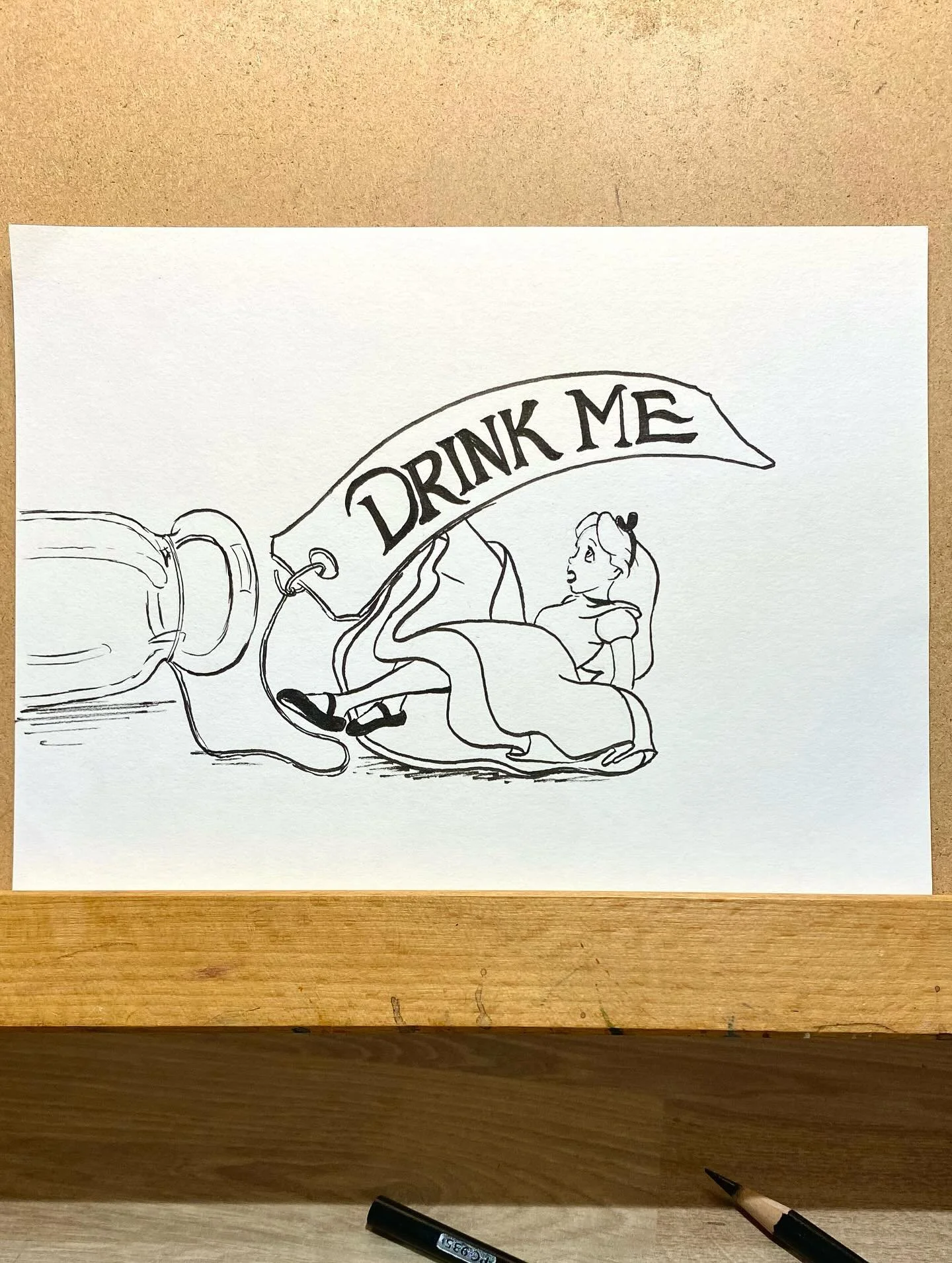 🖊️ Inktober Day 13 ~ Drink 🖊️ #inktober2025

Today&rsquo;s inktober is a fan art one 😊
🐇 &hearts;️ 🫖 🦩

I&rsquo;ve been away and missed so many inktober days! Should I catch up or carry on? 🤔

#inktober #inktoberday13 #inktoberdrink #aliceinwo