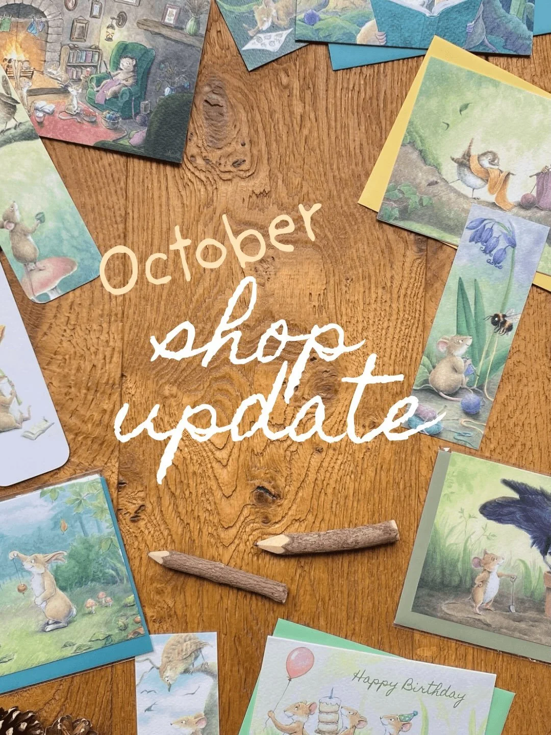 Here&rsquo;s a quick October update! 🍁🍂 

Greeting cards 💌,
Bookmarks 📖 and 
Art prints 🖼️

I probably don&rsquo;t talk about the finished products enough really -  I just tend to keep posting the next exciting project I&rsquo;m working on&helli