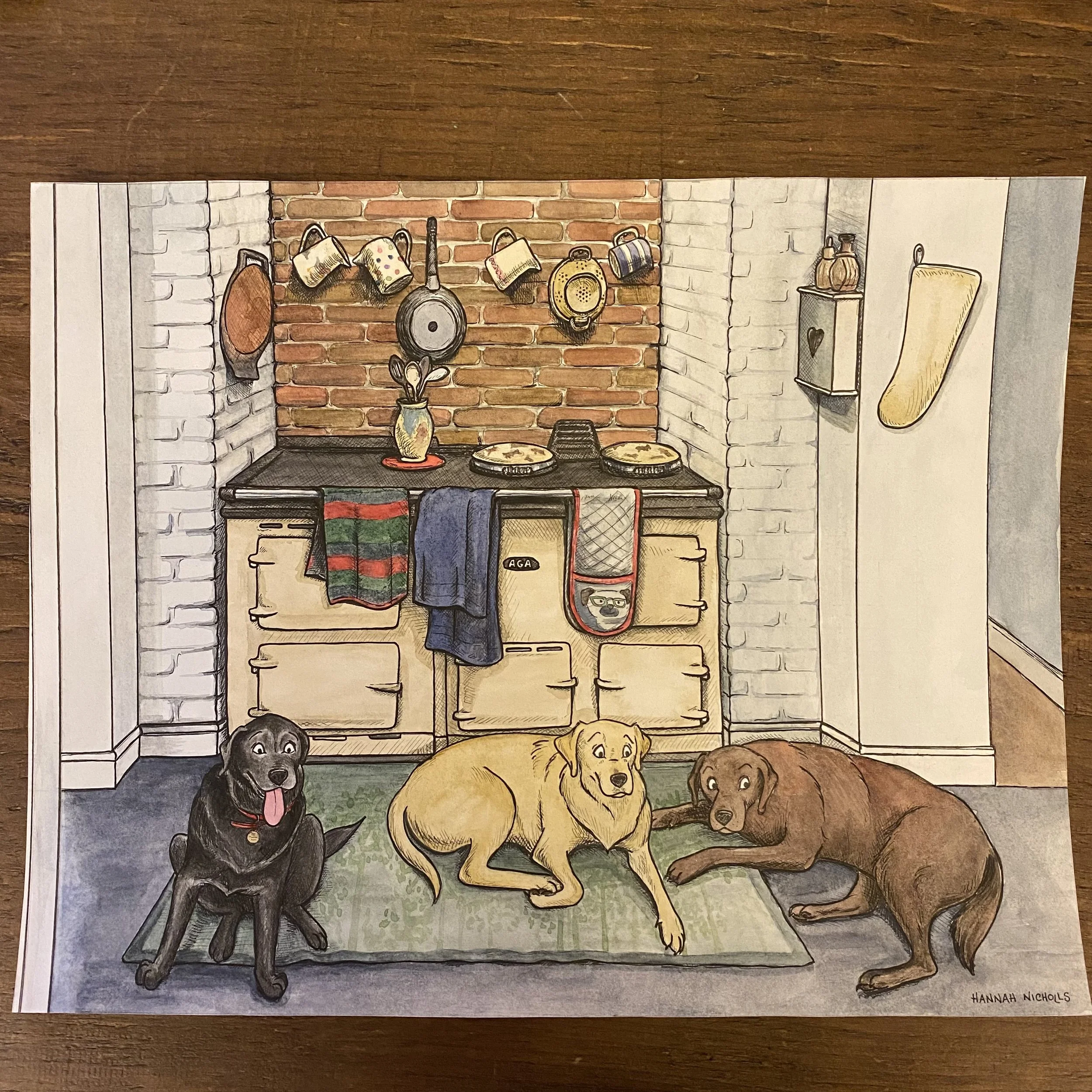 pet portrait example bespoke illustration