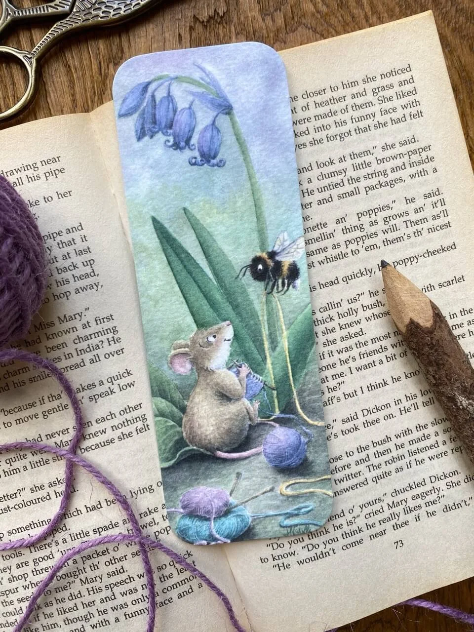 Mouse & Bee Bookmark