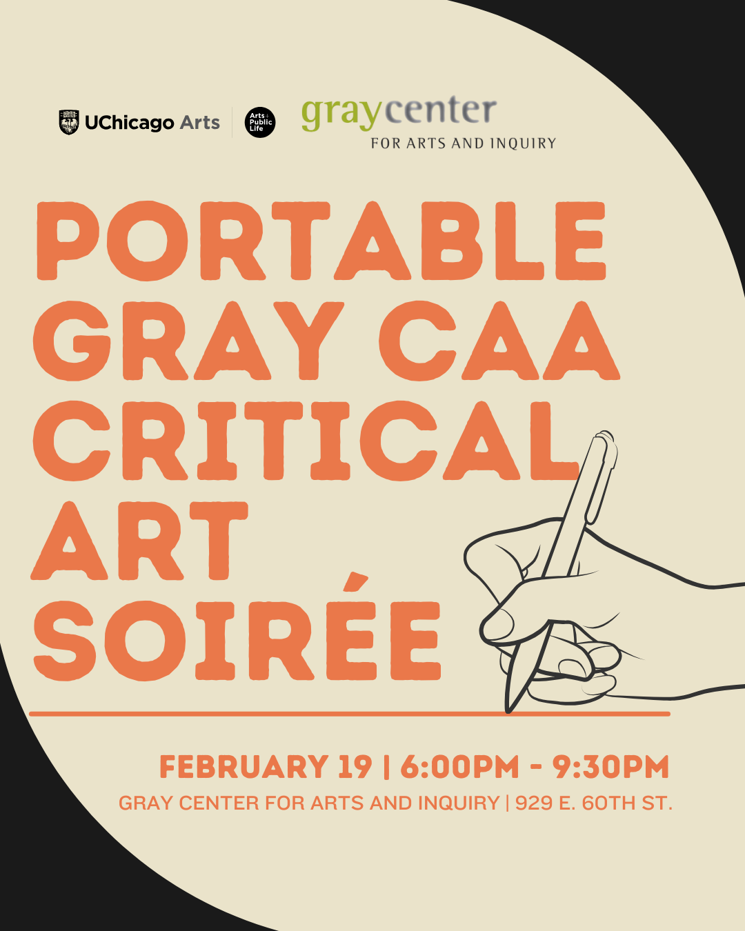 Portable Gray CAA Critical Art Soirée