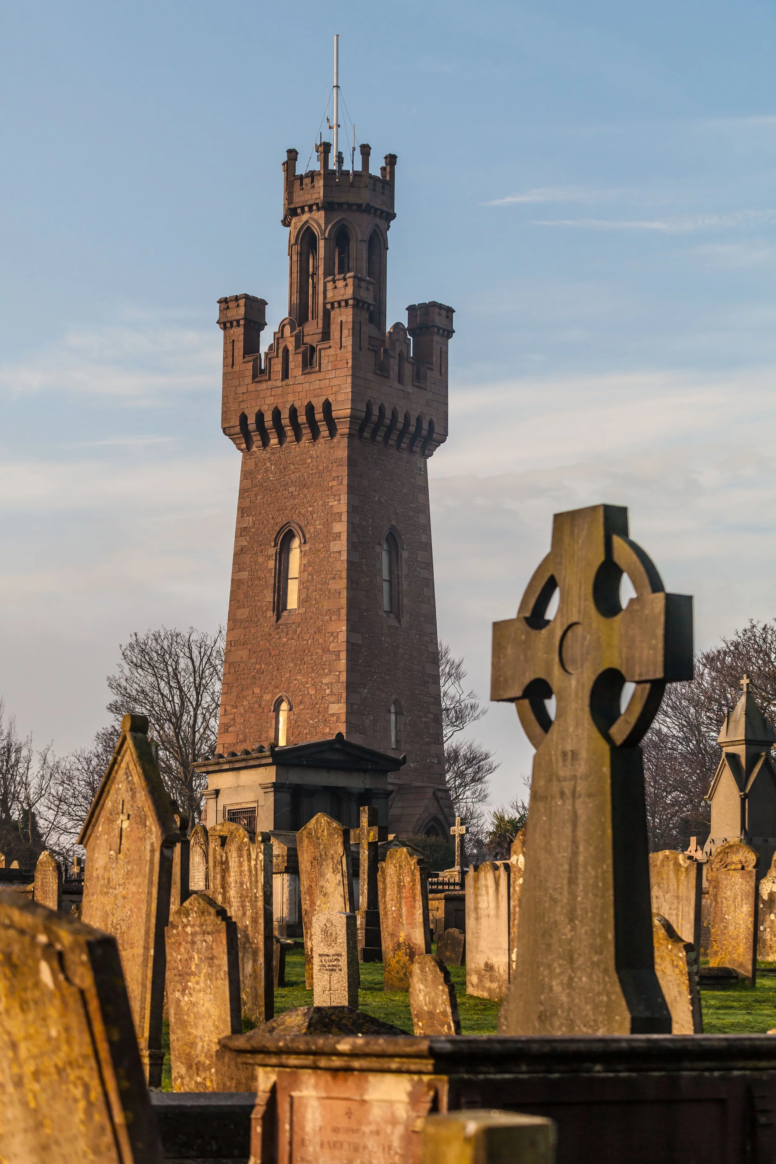 Victoria Tower in Guernsey viewed during a private driving tour