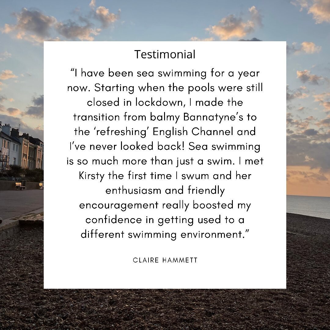 Thanks @claire.hammett.

I have loved watching Claire develop her confidence over the last year. 

Sea swimming is transformative. 

A swim in the sea is ALWAYS worth it
&bull;
&bull;
&bull;
&bull;
&bull;
#sandgate #folkestone #theoriginals #folkesto