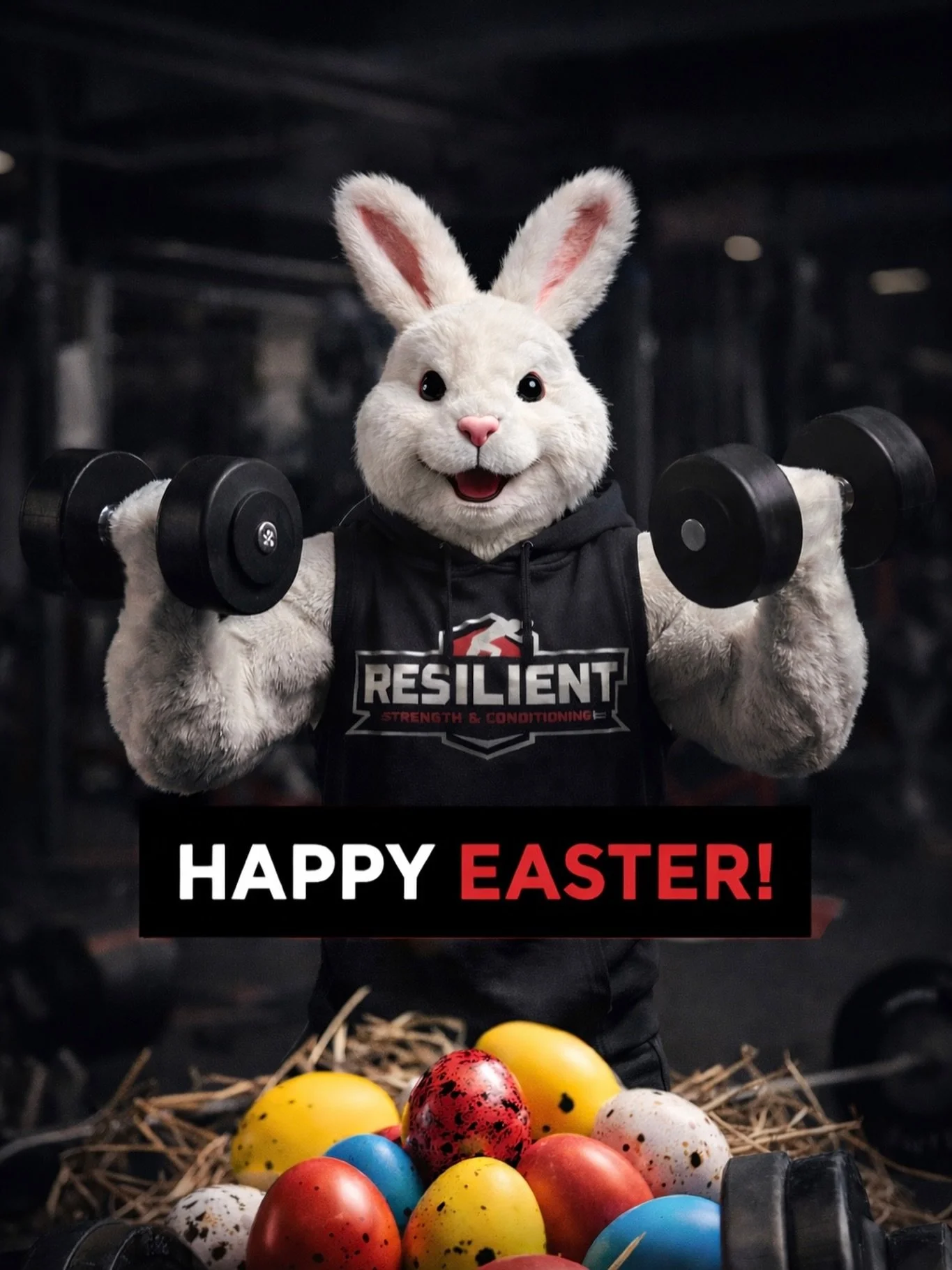 Wishing Everyone a Happy Easter!! 💪🐰🤣

Reminder ⬇️ Spring Break! 🌼🍃
NO ATHLETE GROUPS NEXT WEEK 4/6 - 4/10

PT &amp; Adult Groups - Normal Schedule! 💪