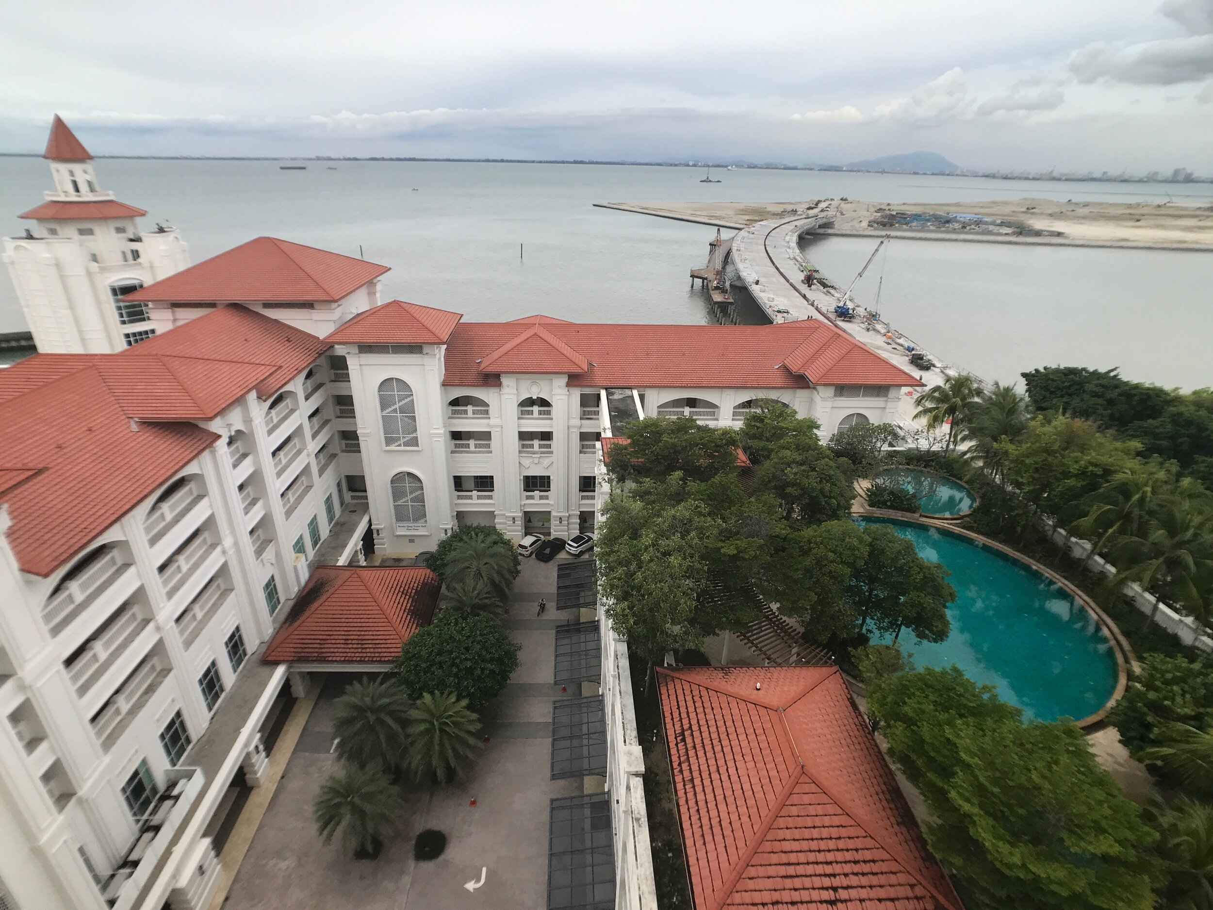 View of Suites@Waterside, and reclaimed island