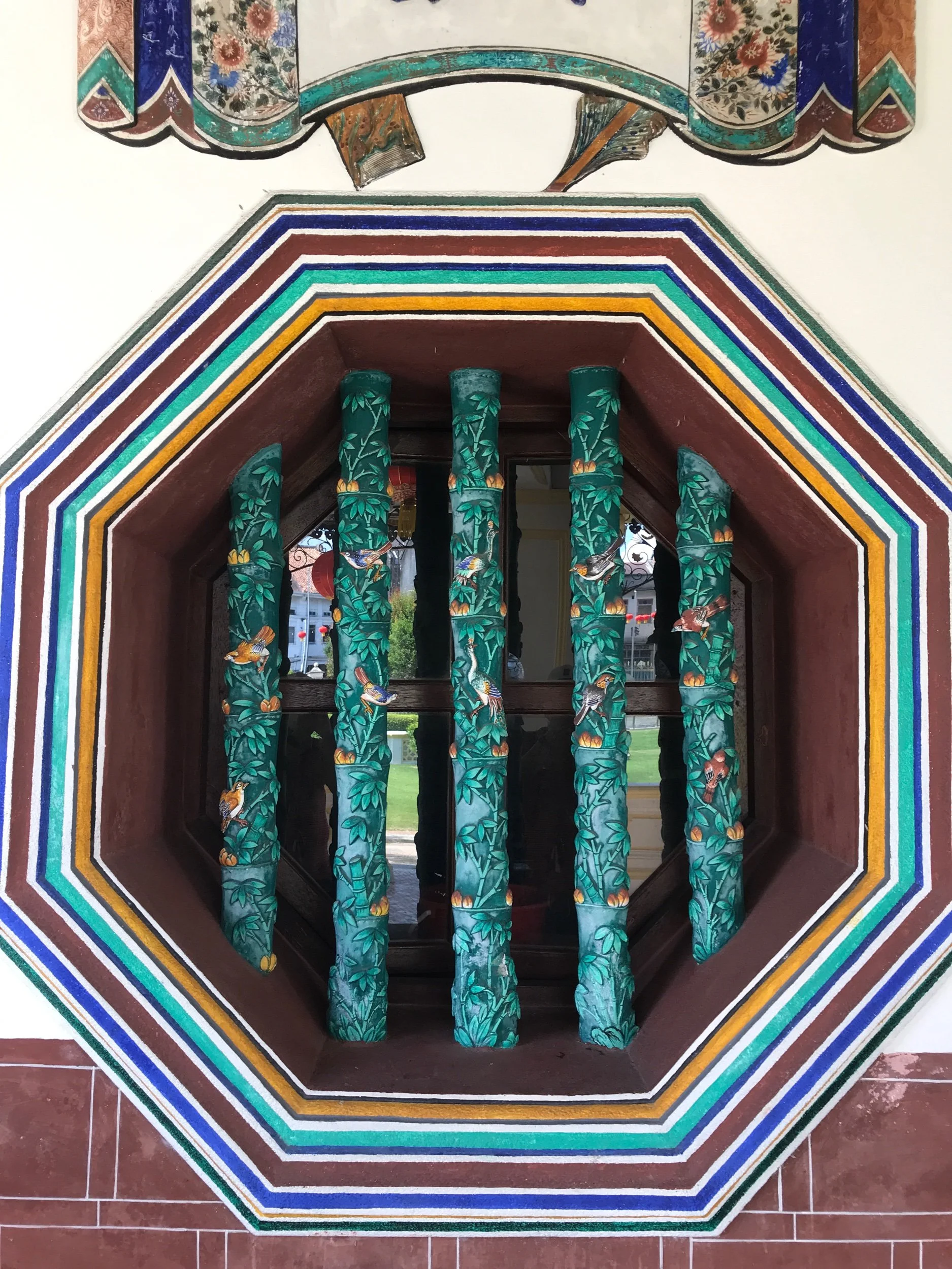 Window with decorative bars