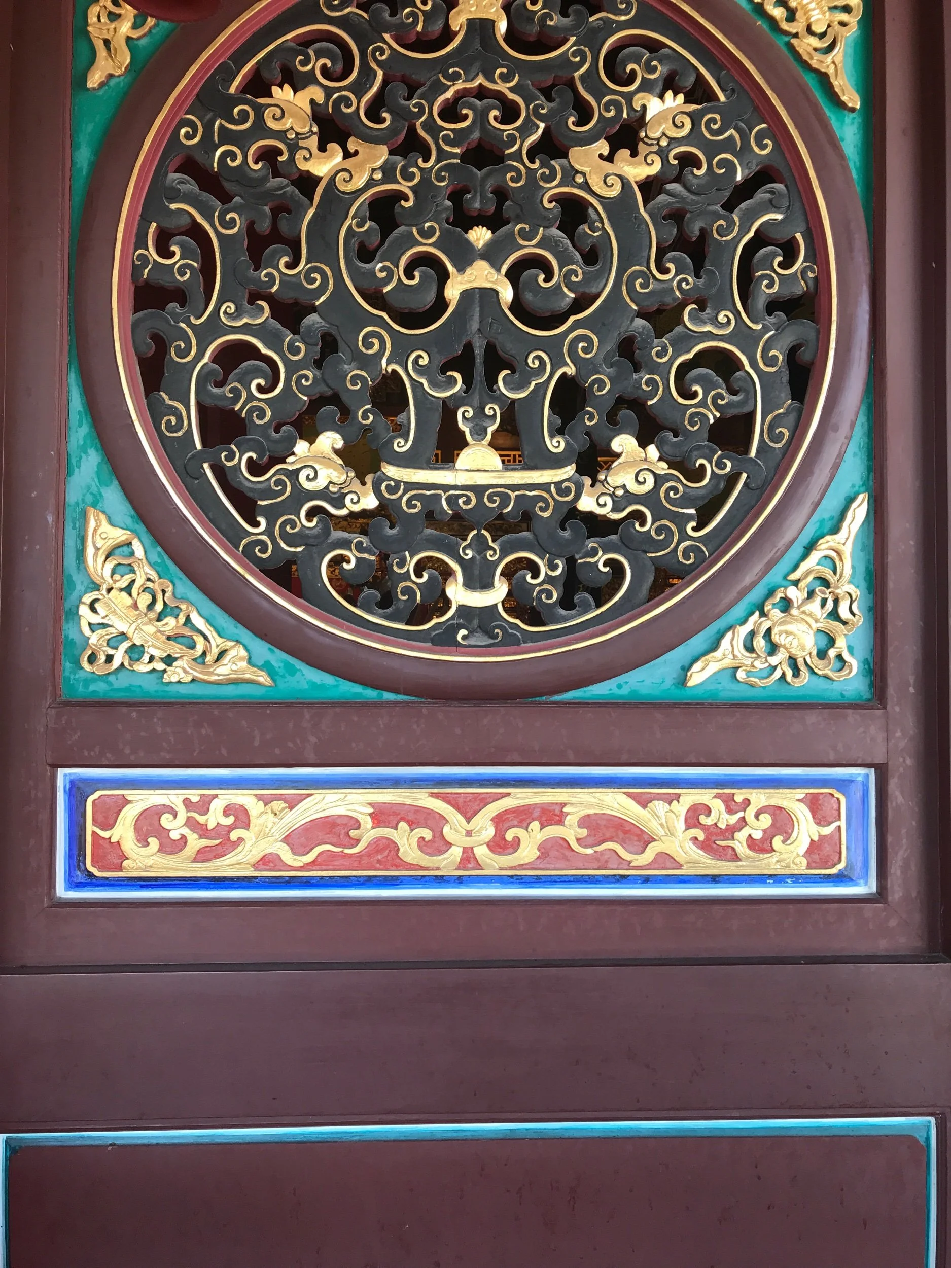 Detail of panelled door
