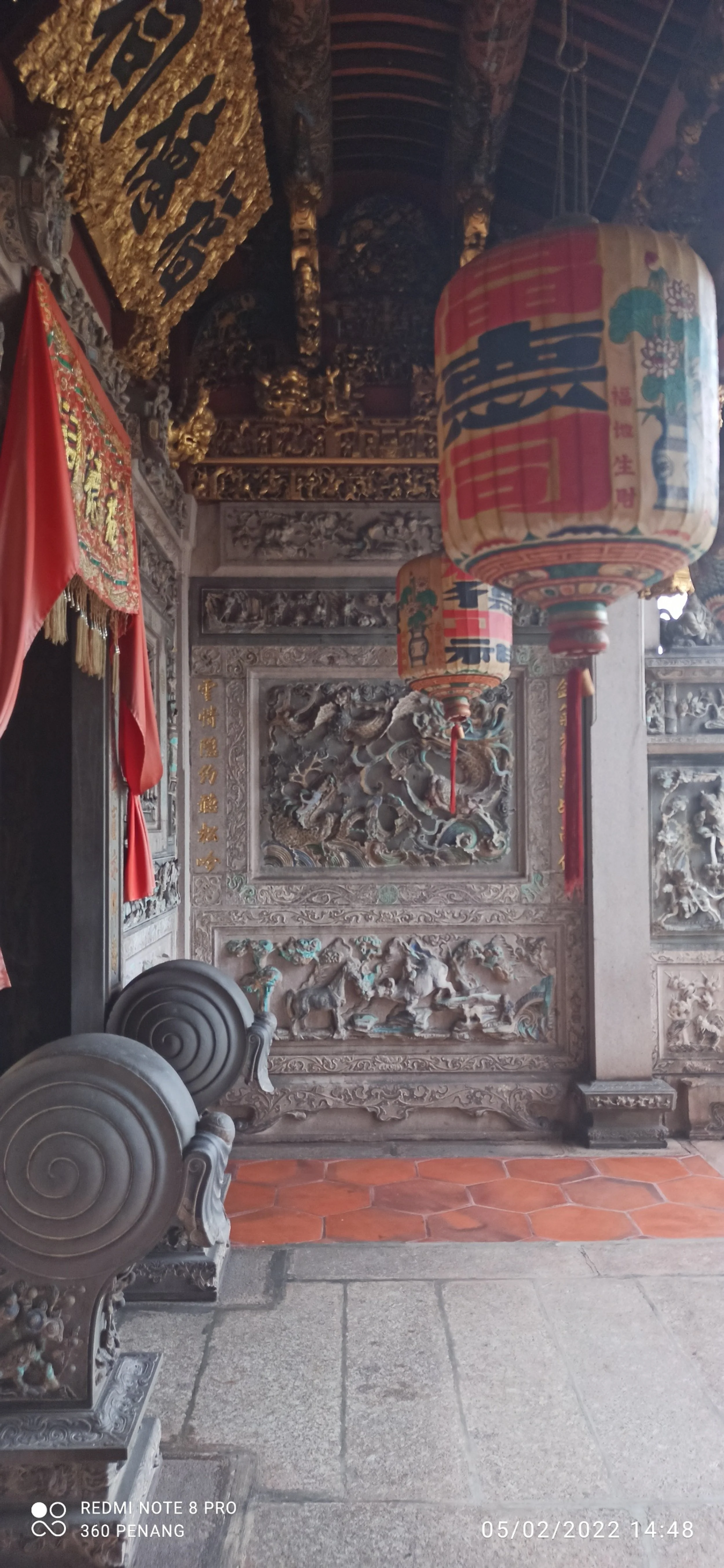 Balcony next to main hall entrance