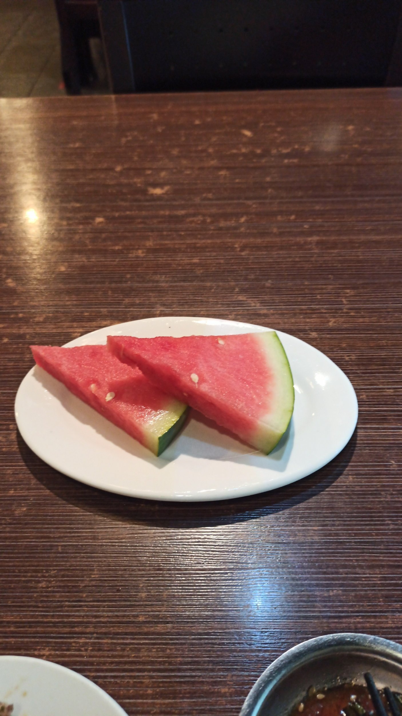 Watermelon dessert complimentary