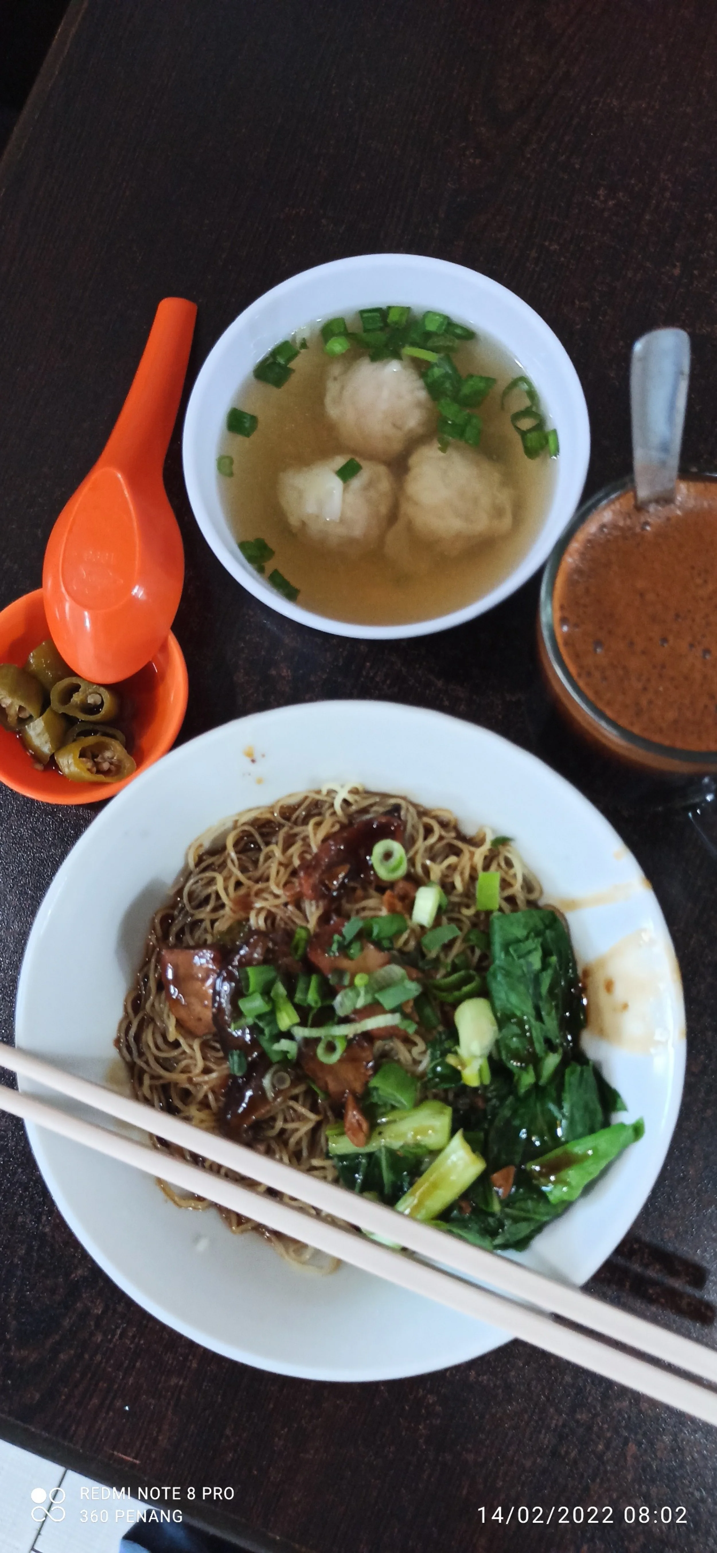 My "HK" Wan Tan Mee and coffee RM8