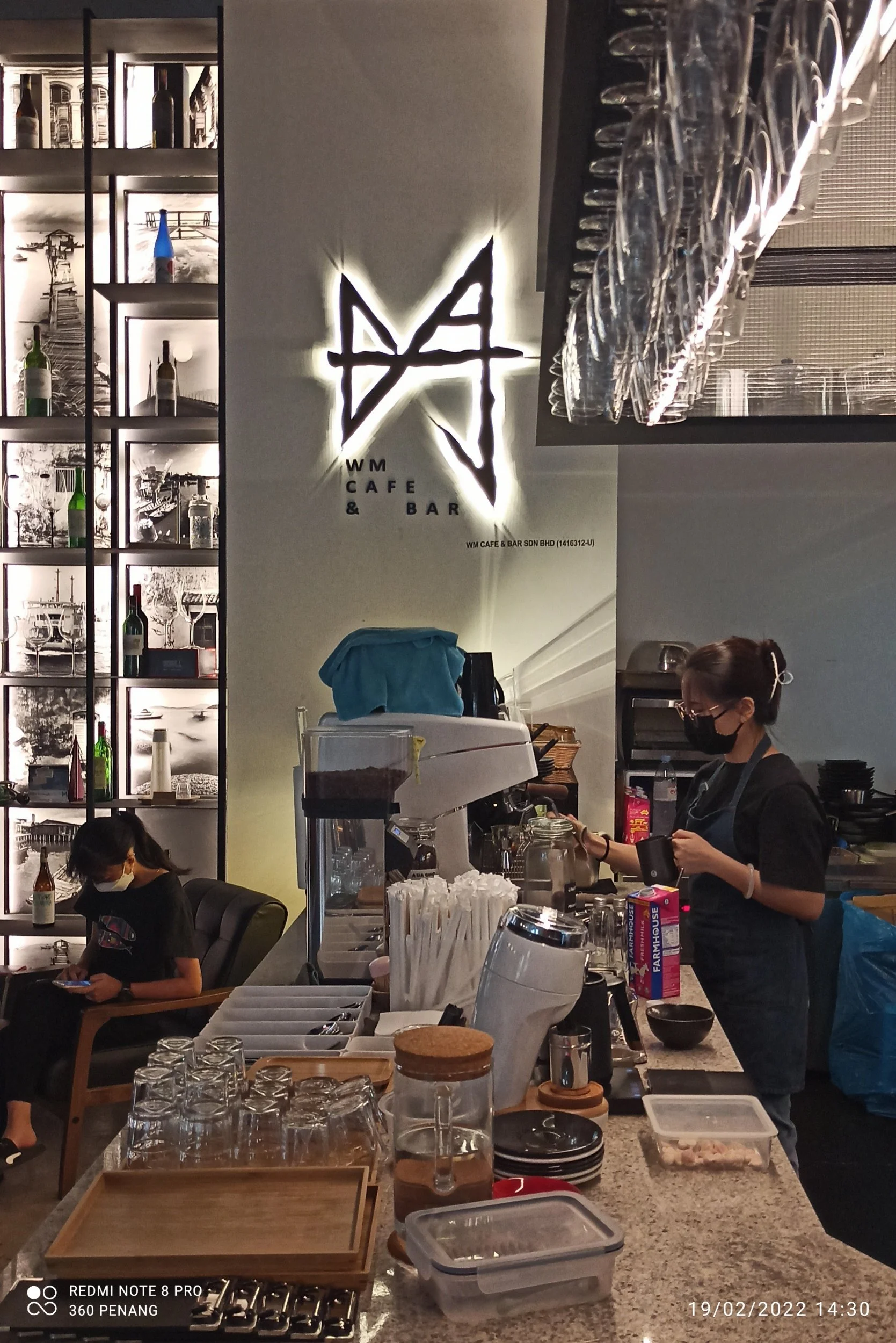 Another view of the barista station