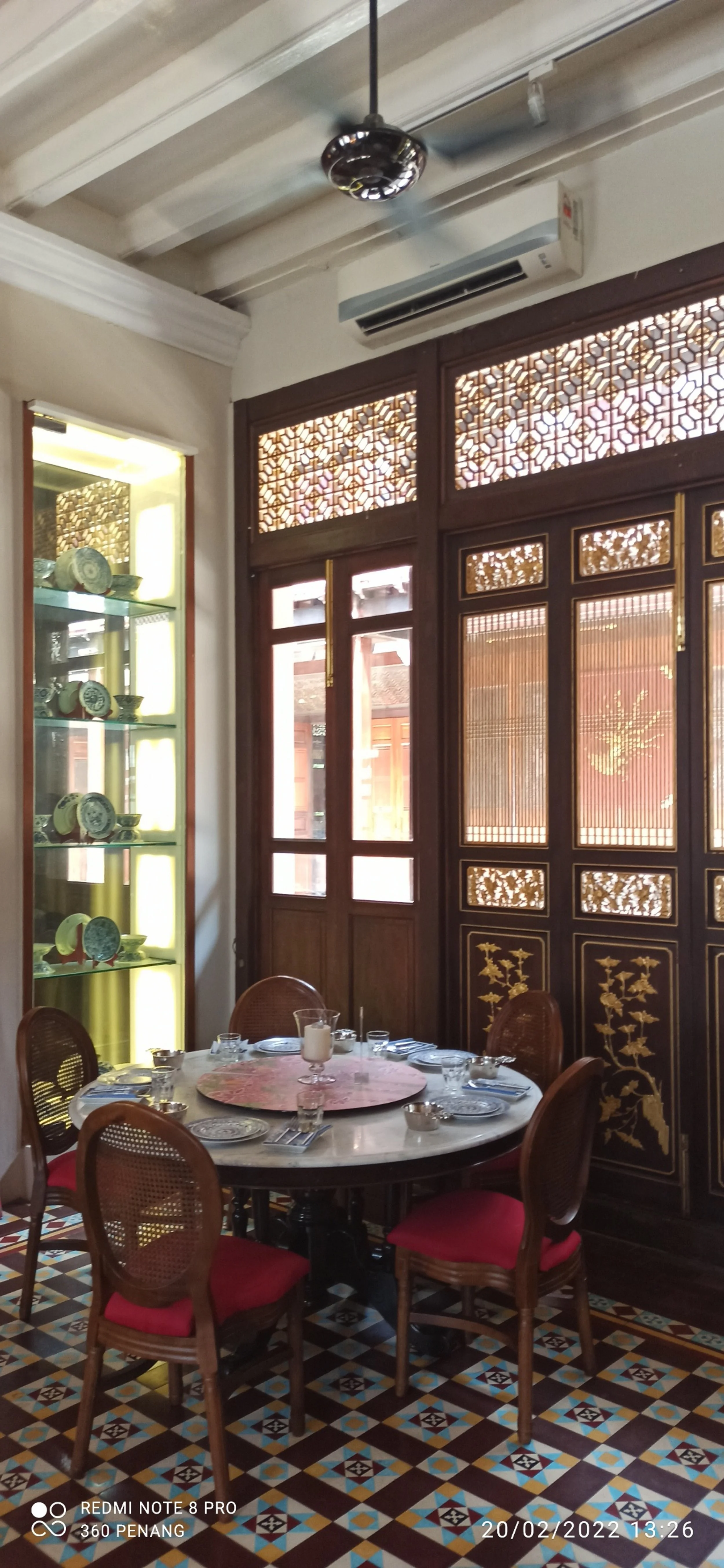 A typical marble top table