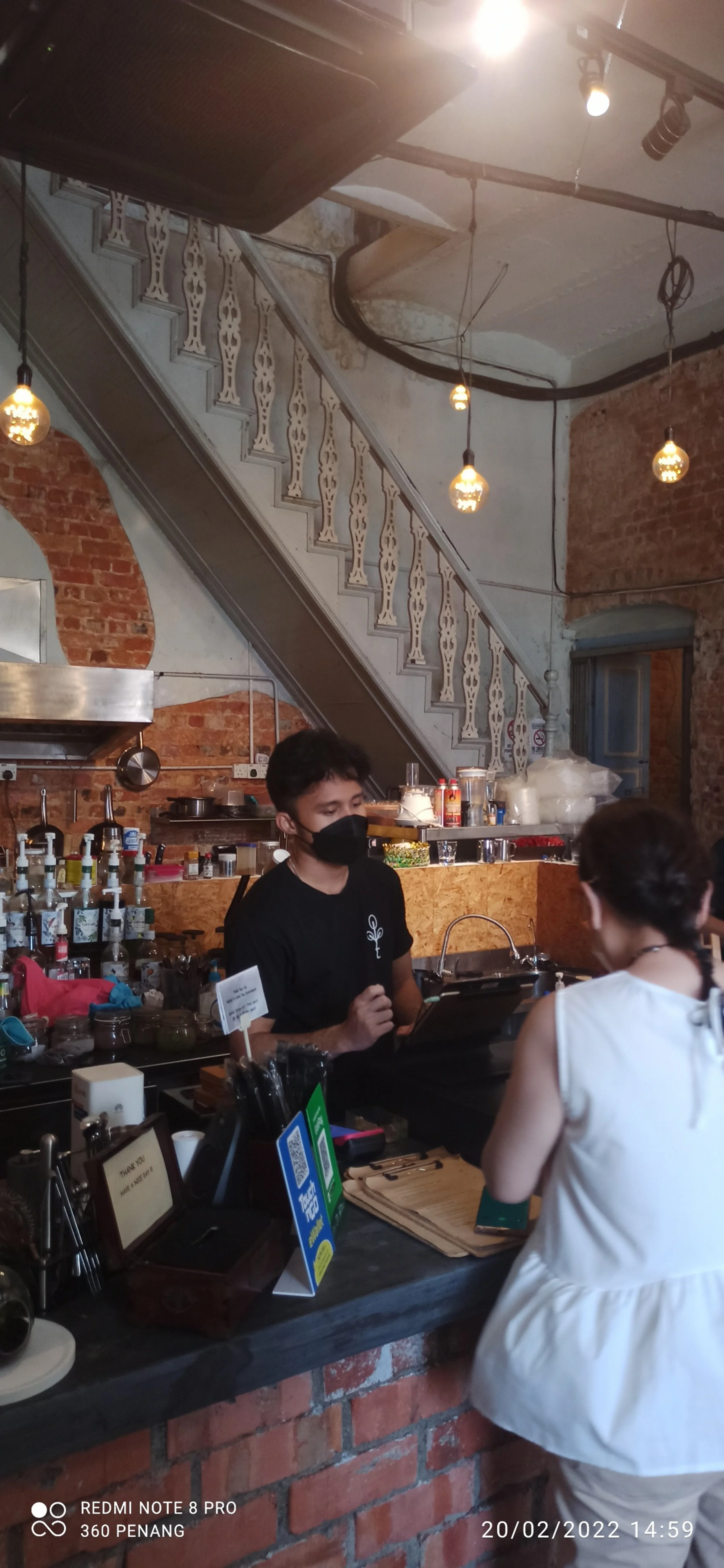 Barista and customer