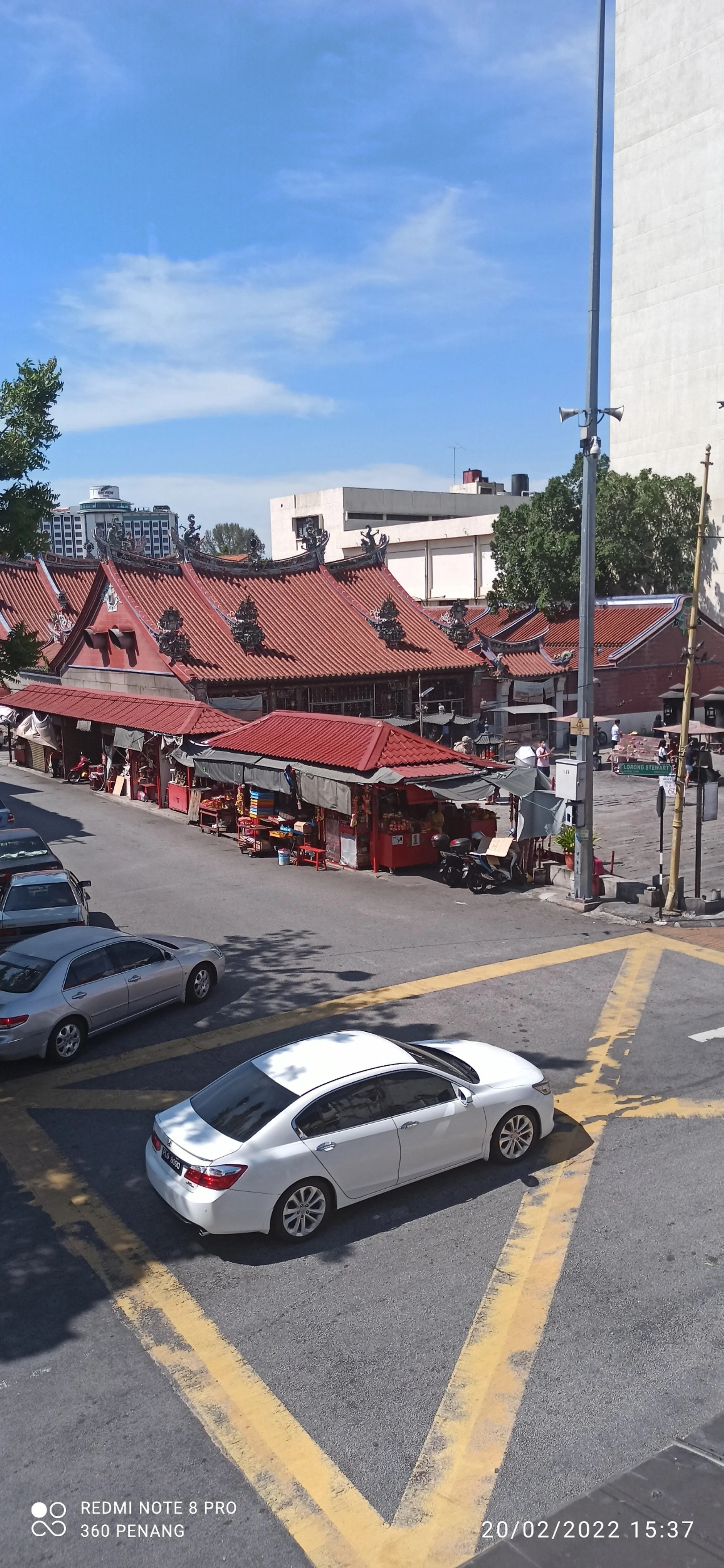 View of Kuan Yin temple from veranda