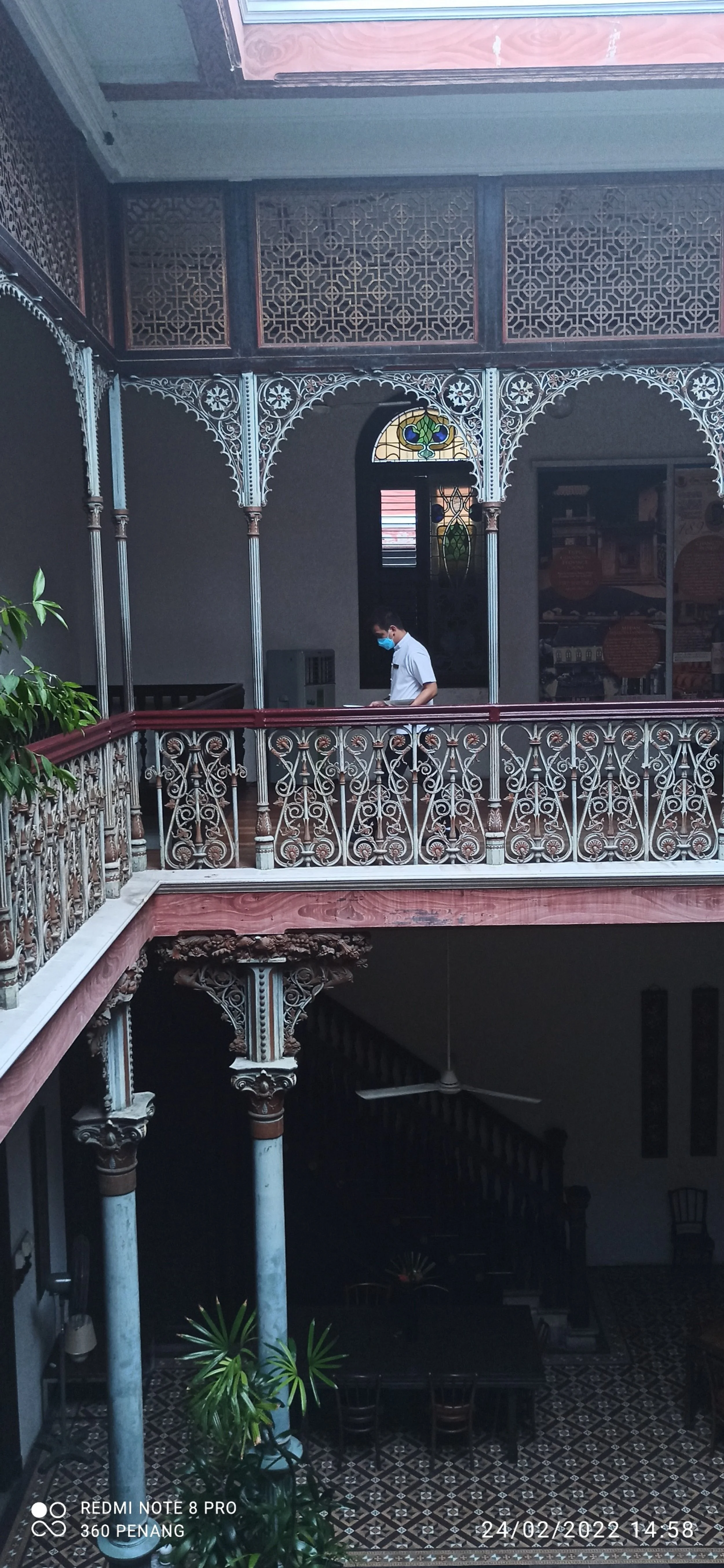 Ornate iron work in railings