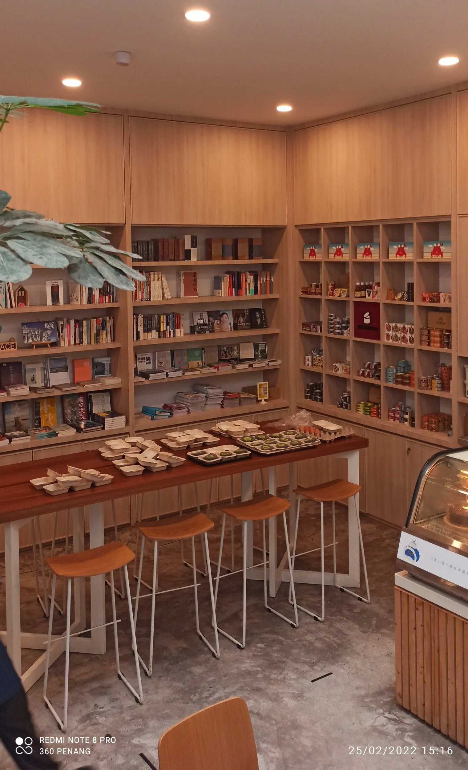 Canned food and books for sale