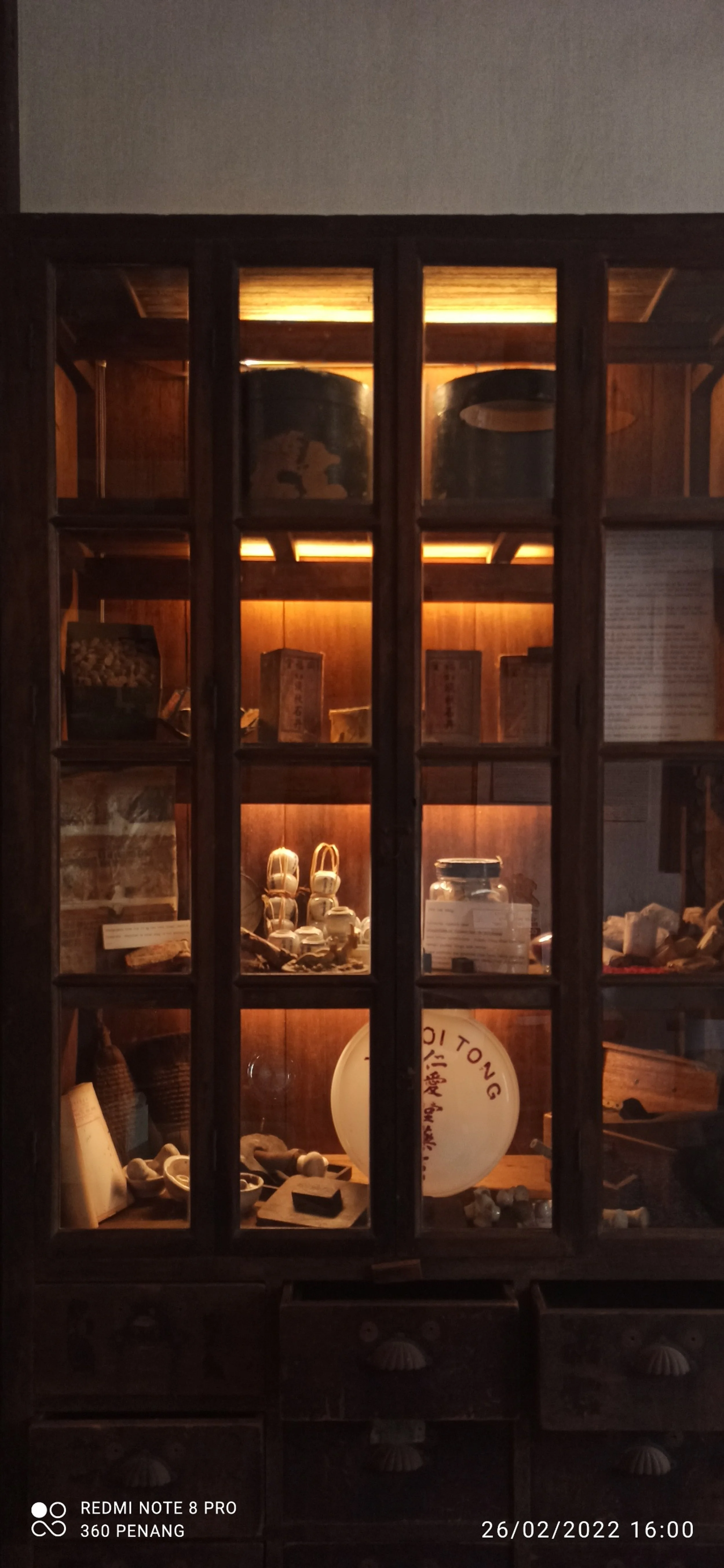 Antique cabinet from 124 year old Chinese apothecary's shop