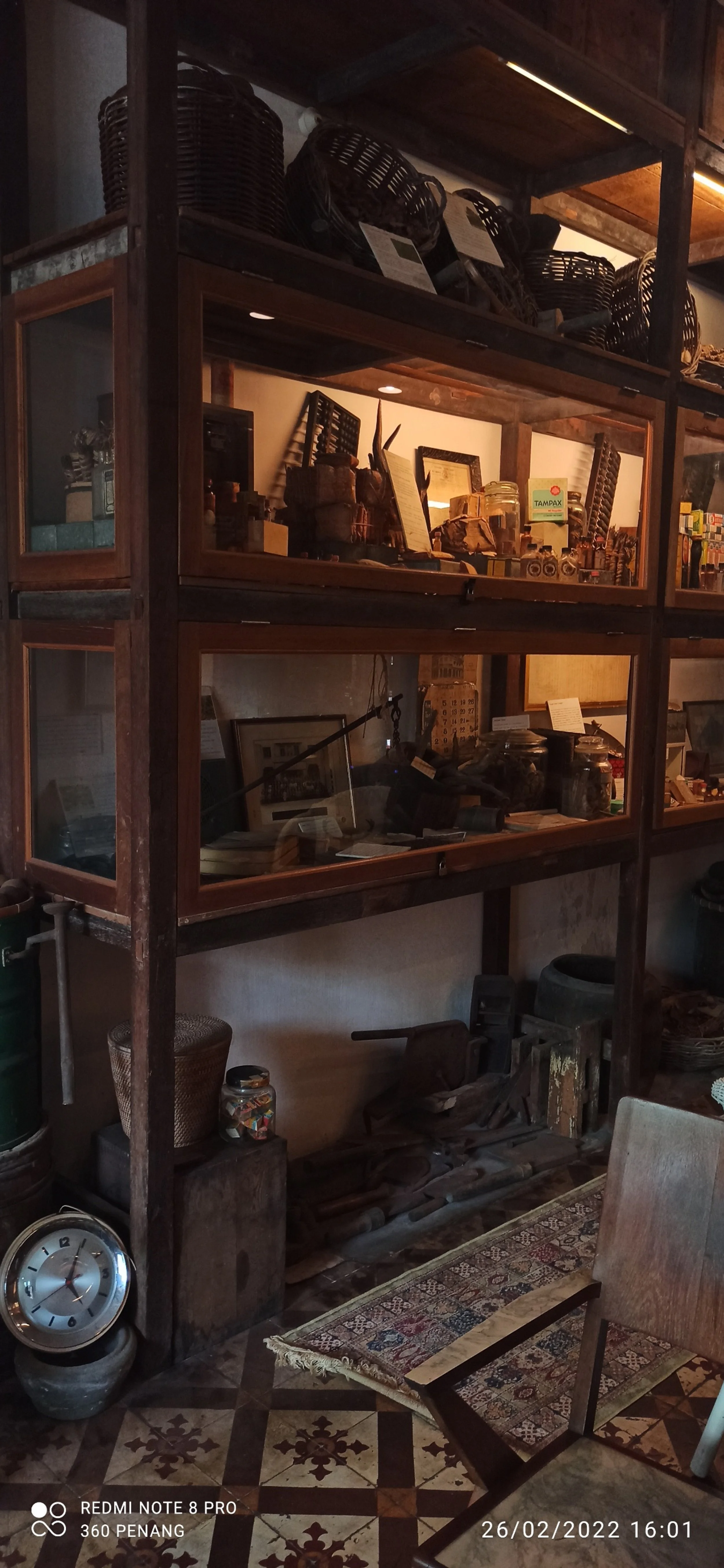 Old cabinet with ointments