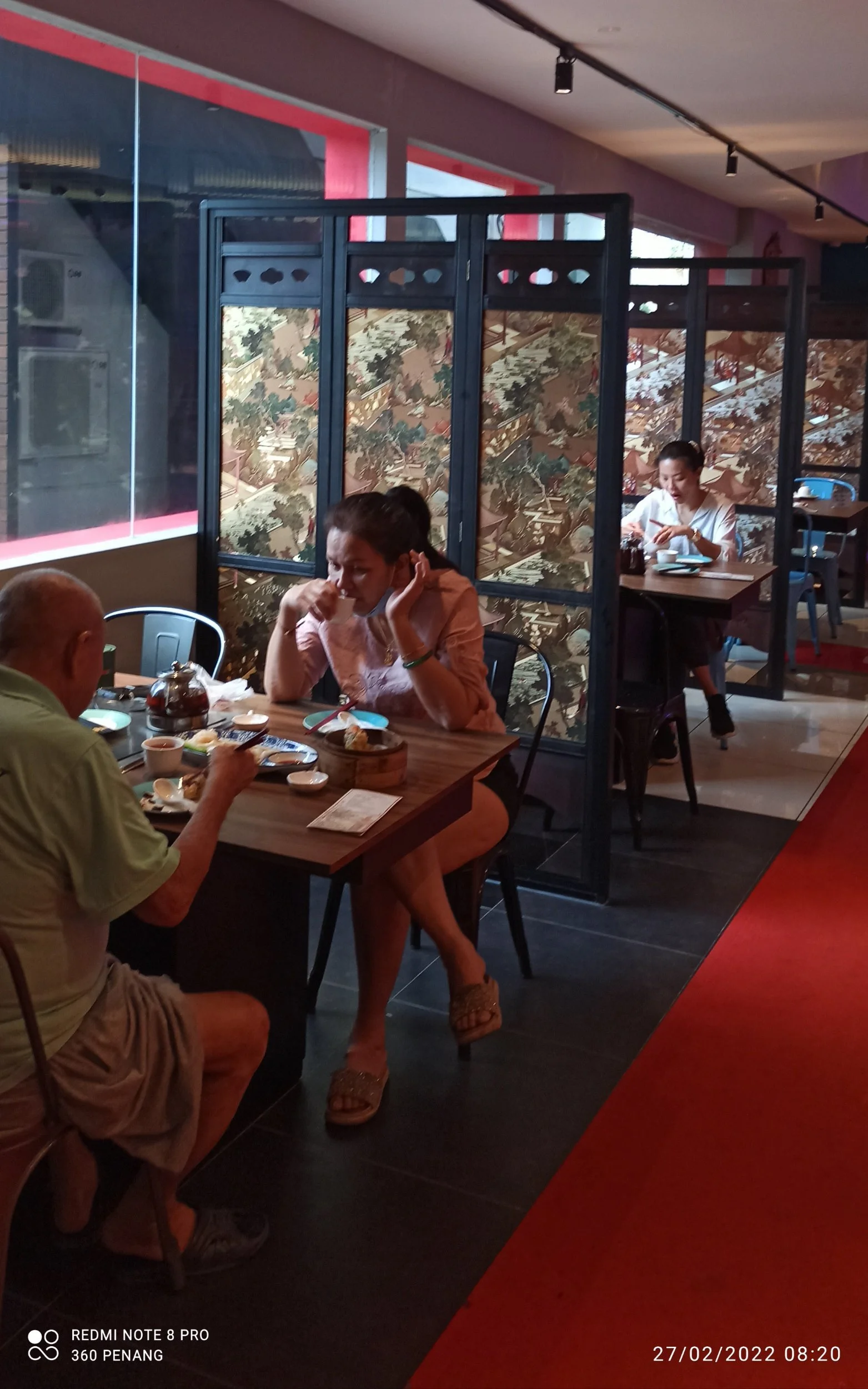 Main dining area with semi private booths