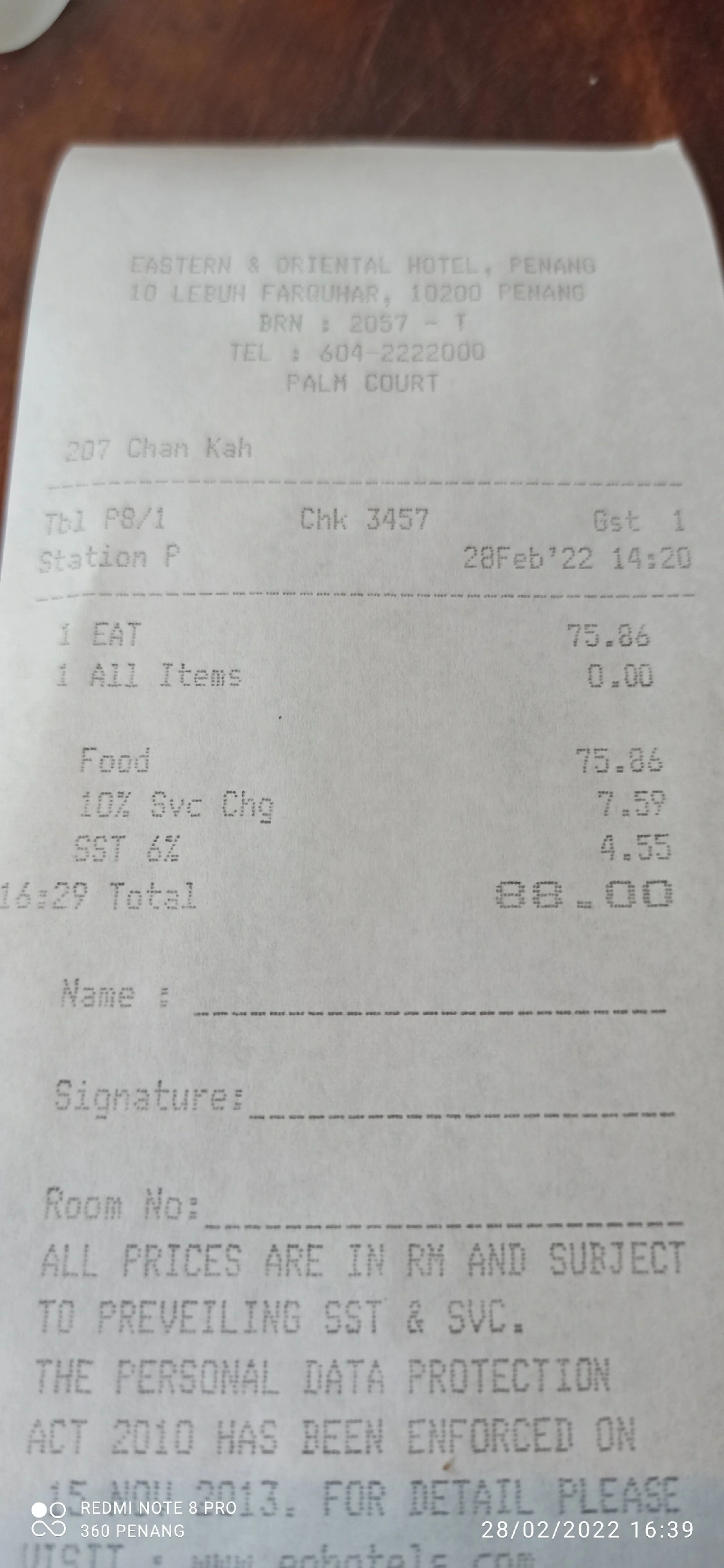 My bill