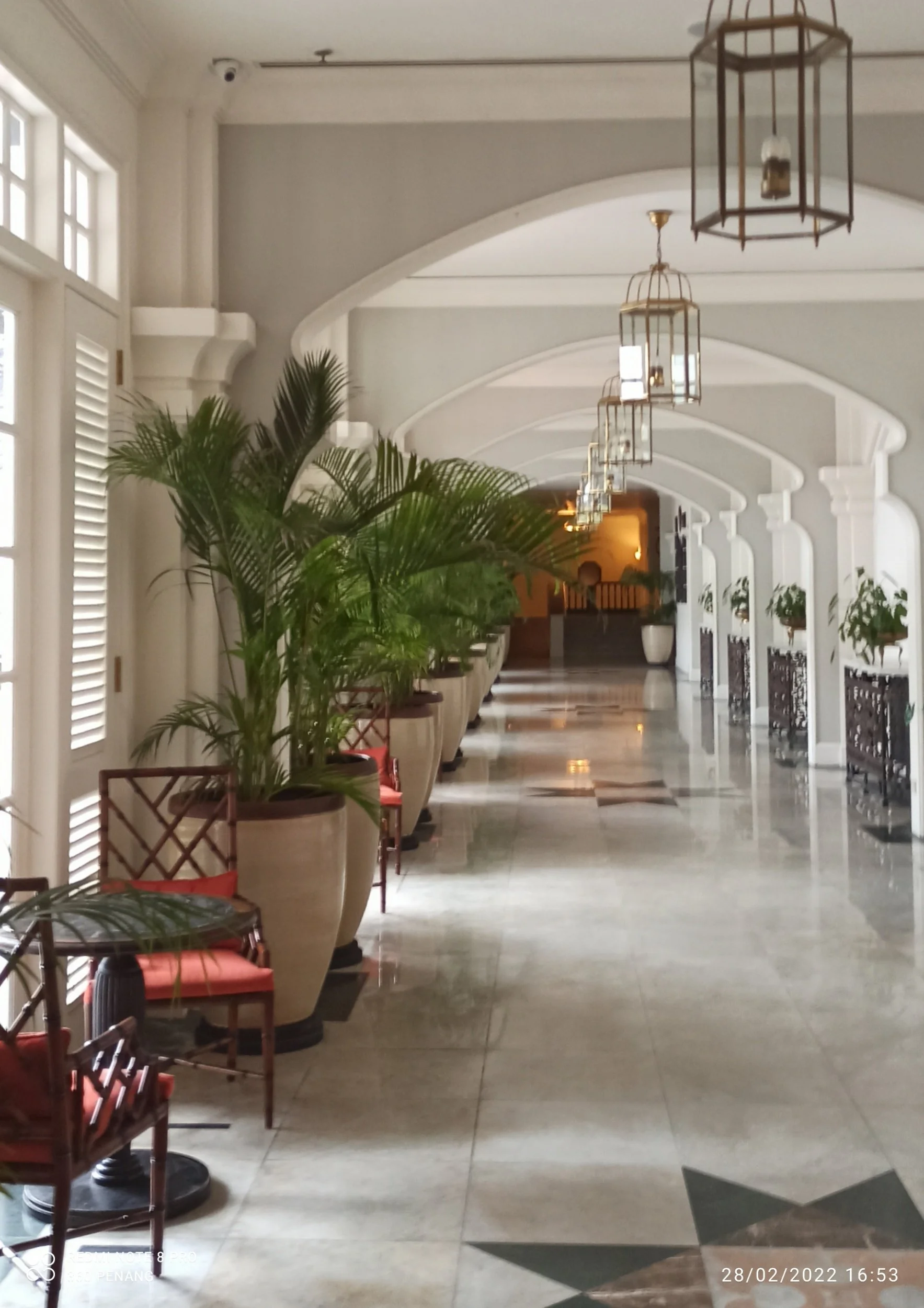 Corridor outside Palm Court