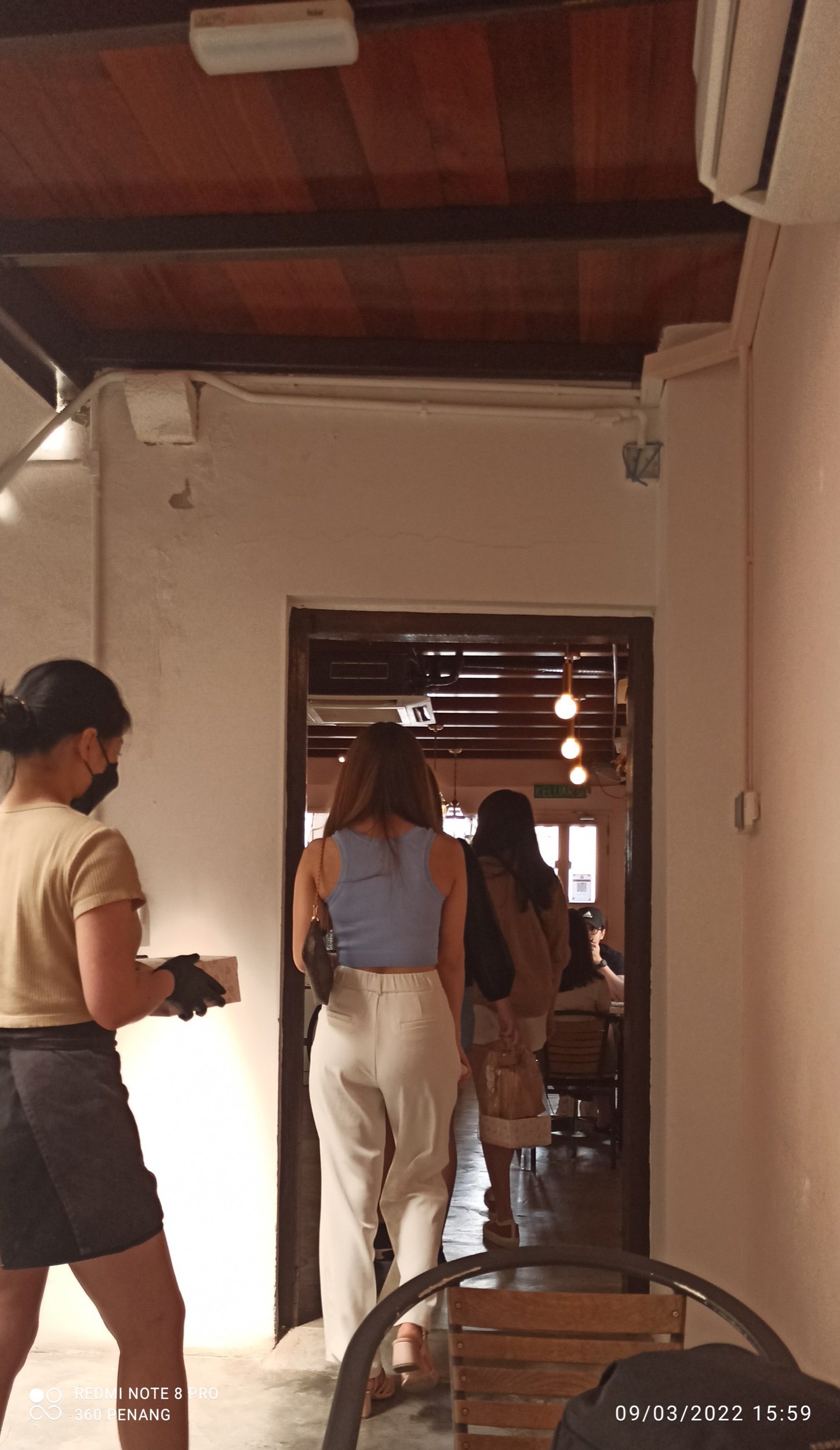 Interior view facing entrance