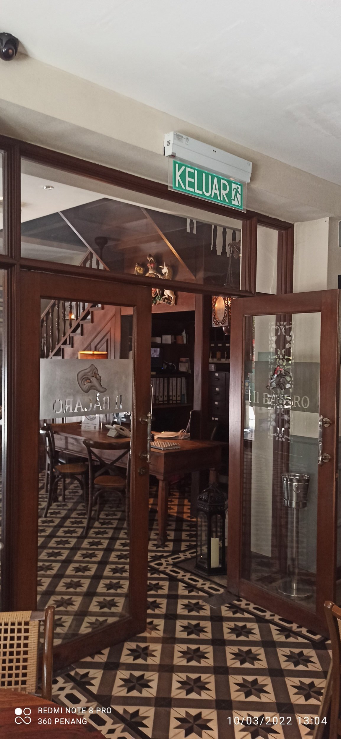 Entrance from hotel