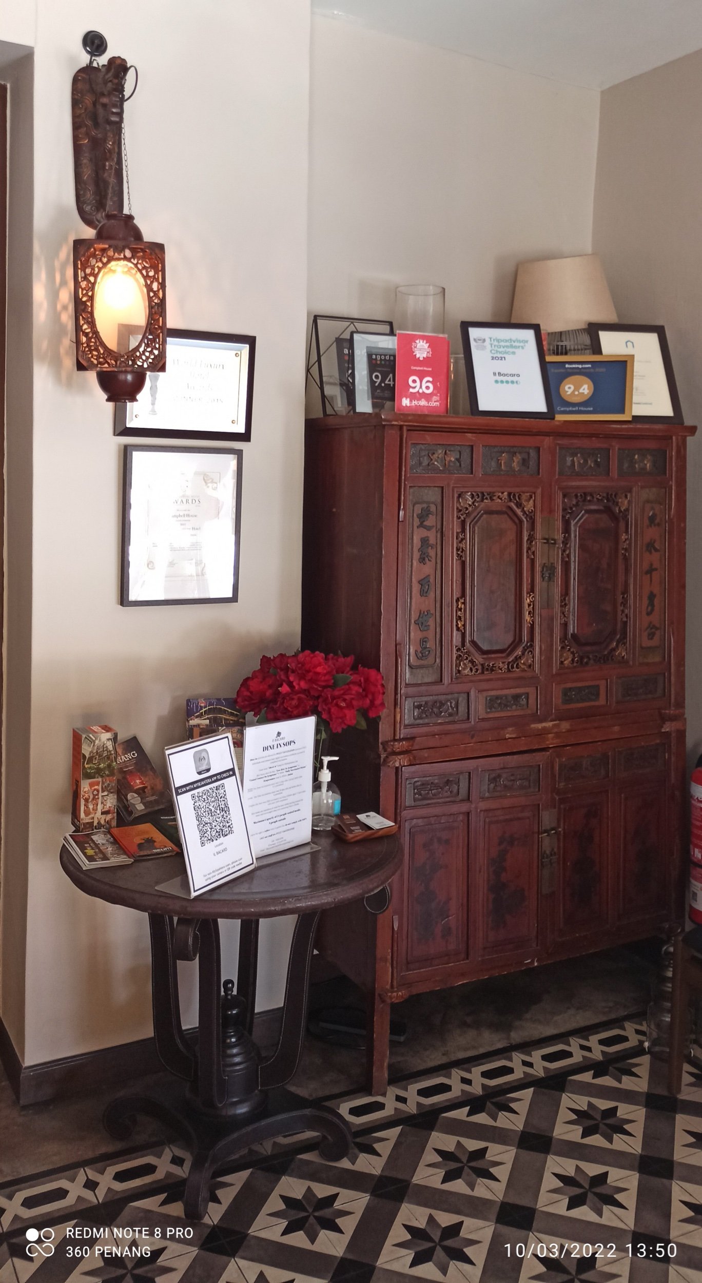 Hotel reception area
