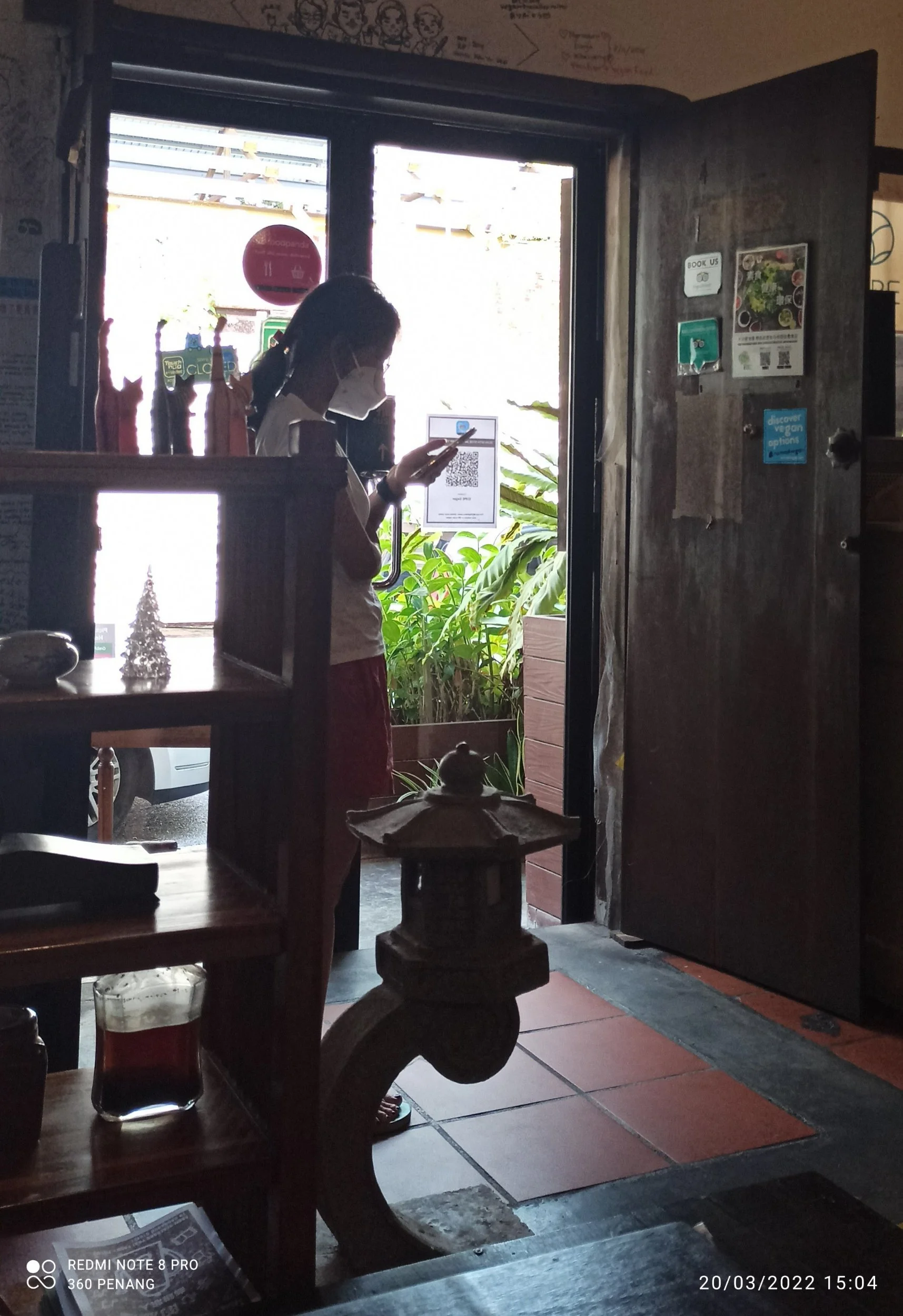 Customer waiting for takeaway