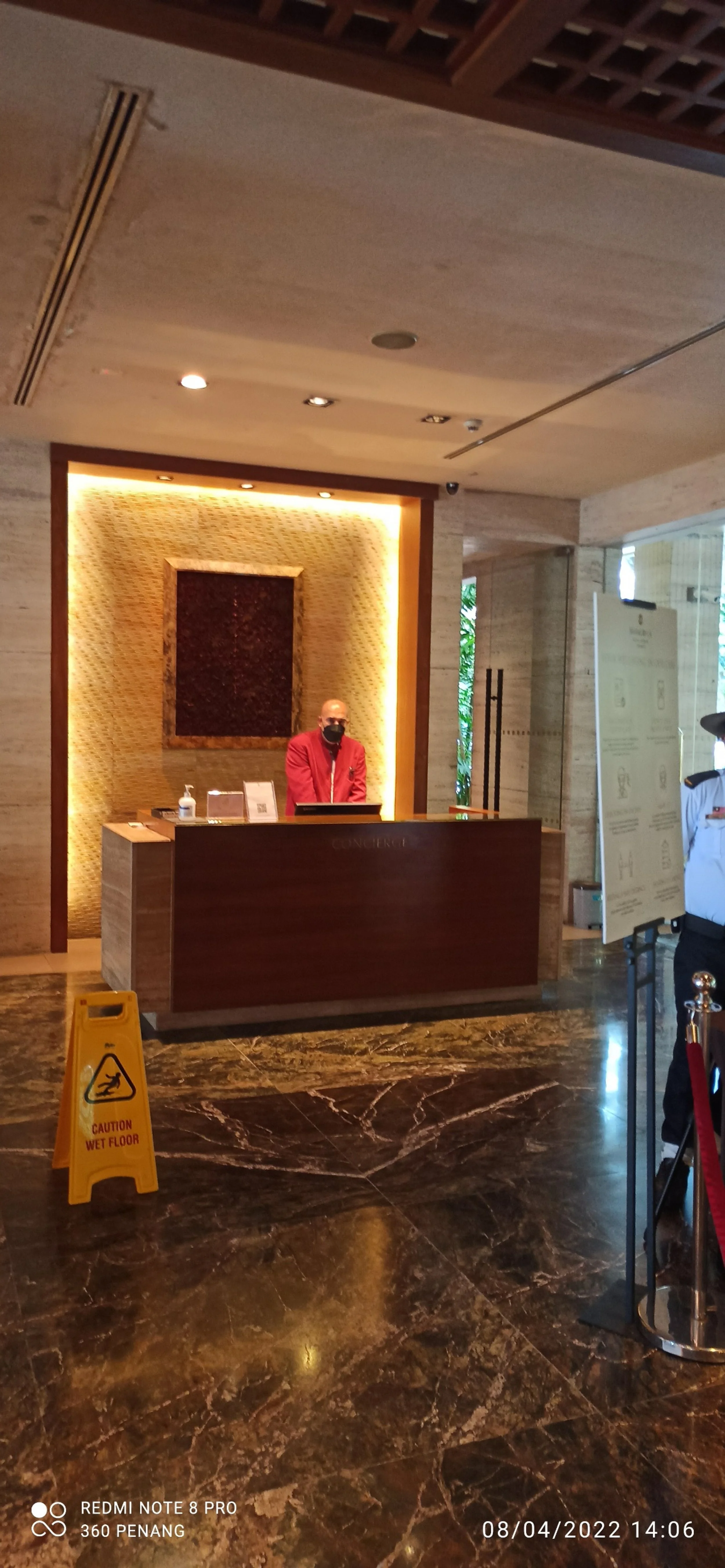 Reception desk at Rasa Sayang