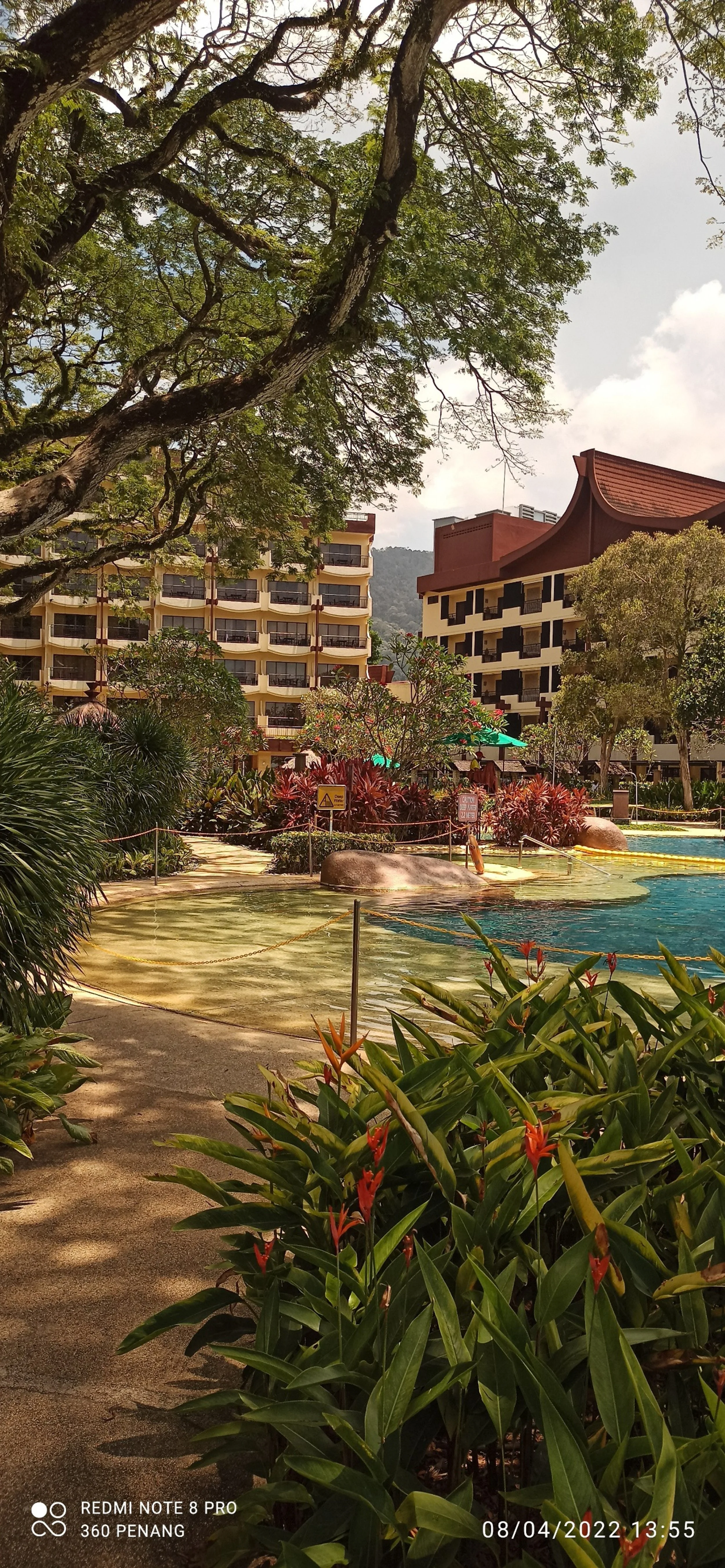 The outdoor pool