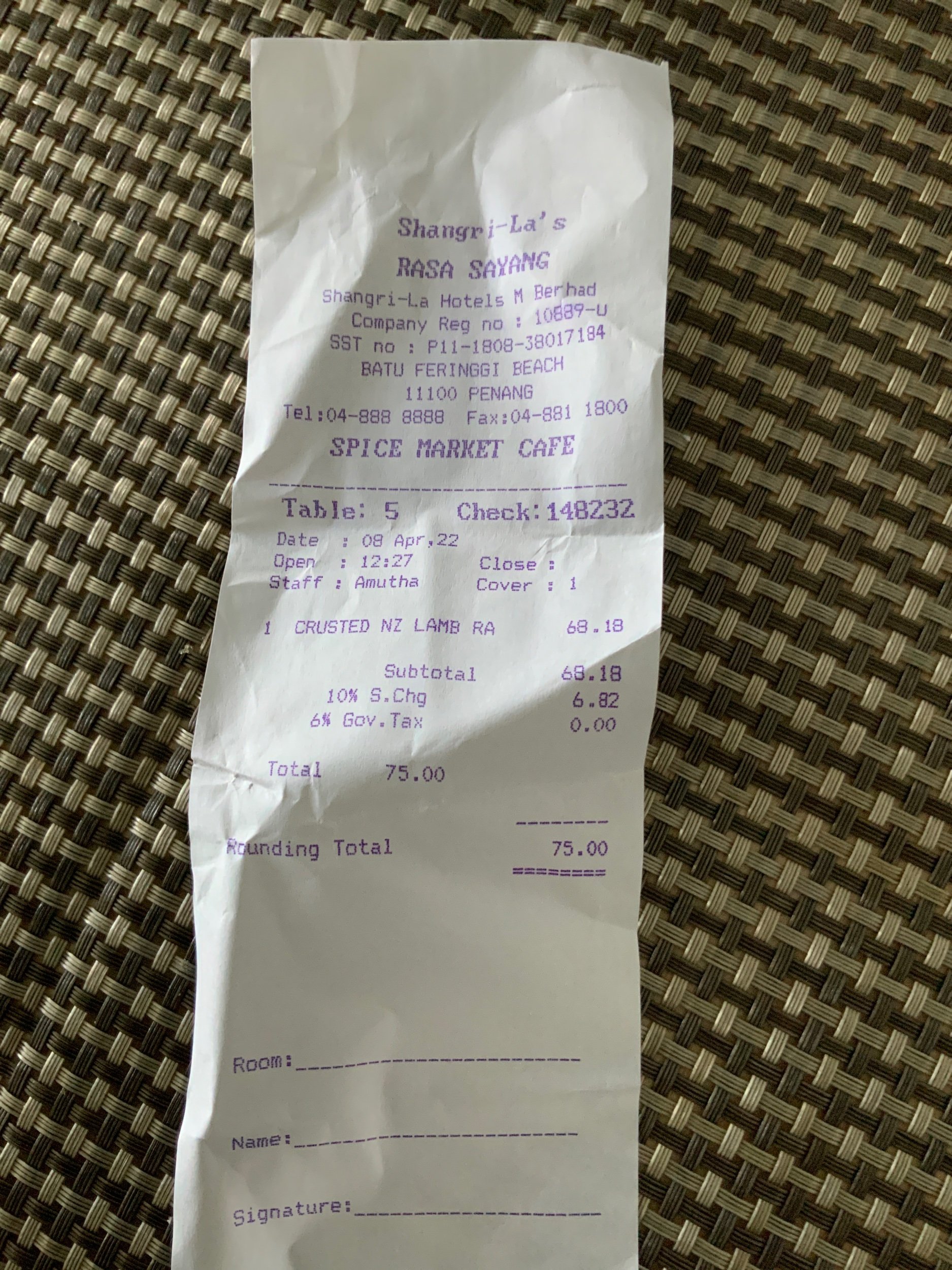 My bill