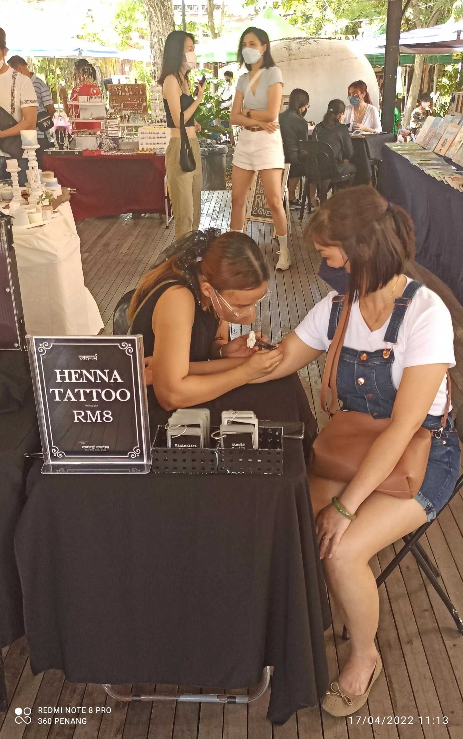 Henna tattoos cost RM8 up
