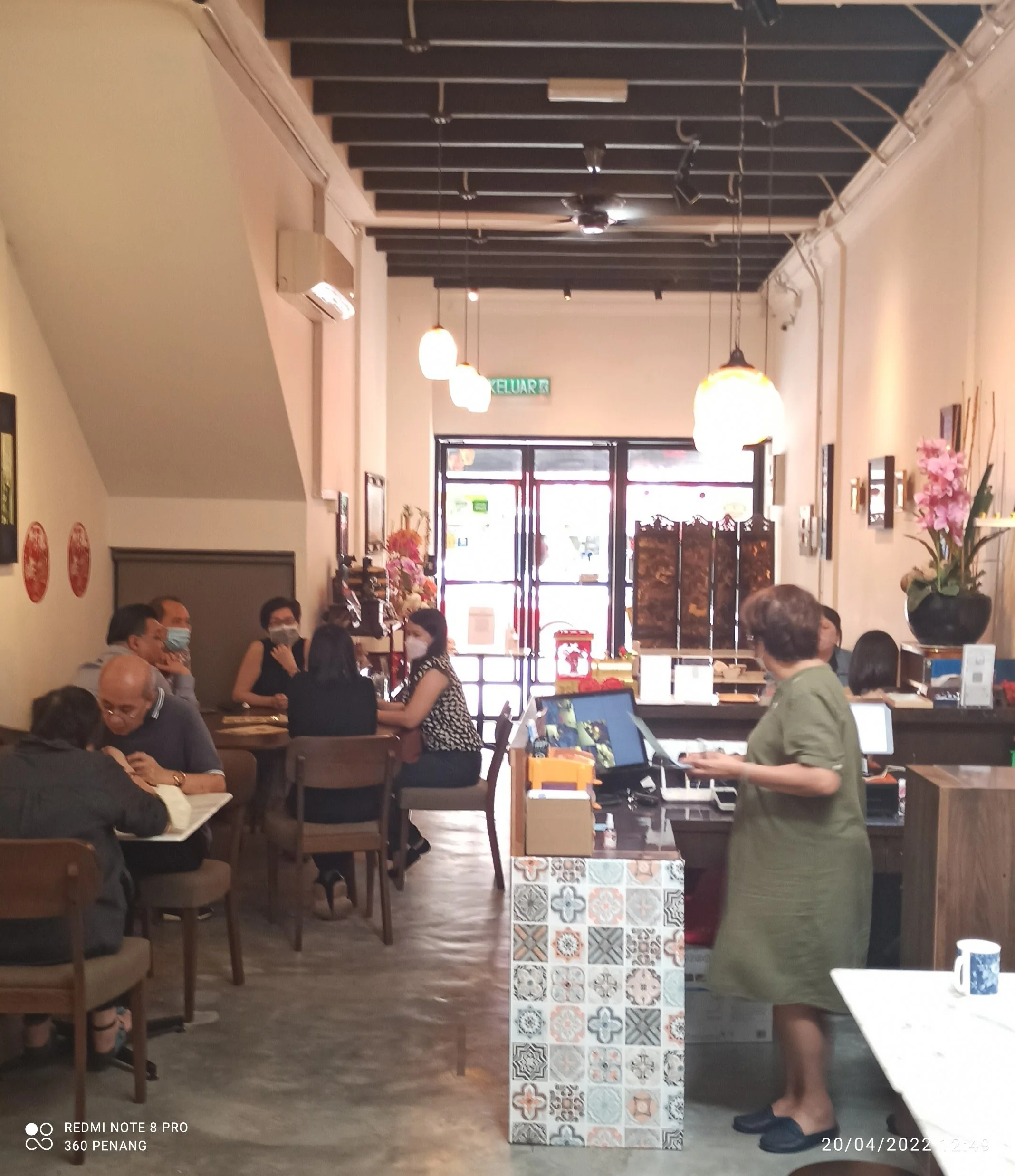 Interior view looking towards the entrance